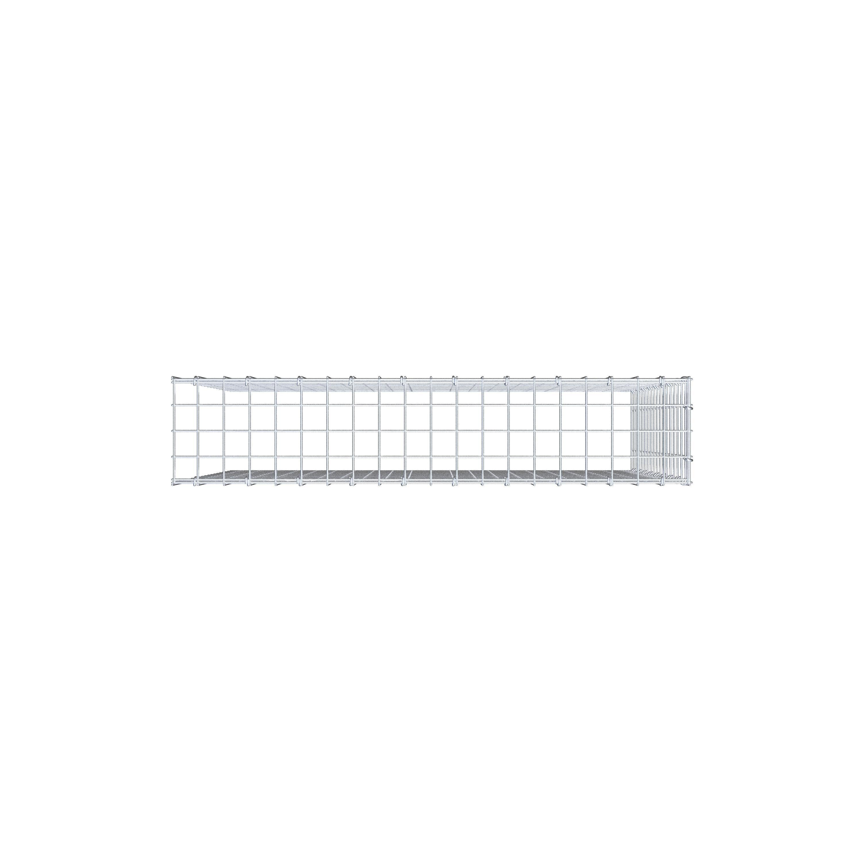 Gavión complementario de tipo 4 100 cm x 90 cm x 20 cm (L x A x P), malla 5 cm x 5 cm, anillo en C