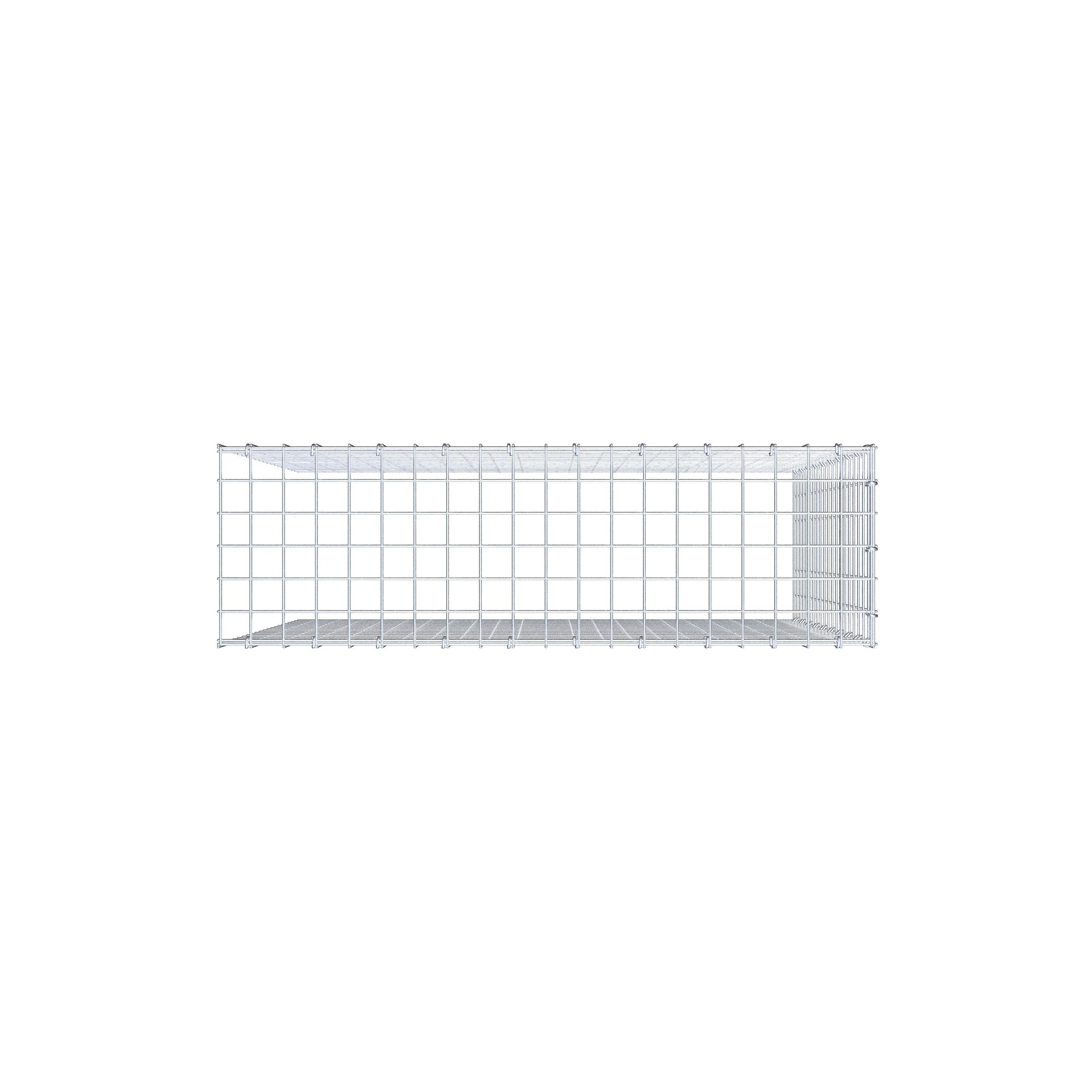 Gabião Tipo 4 100 cm x 100 cm x 30 cm (C x A x P), malhagem 5 cm x 5 cm, anel C