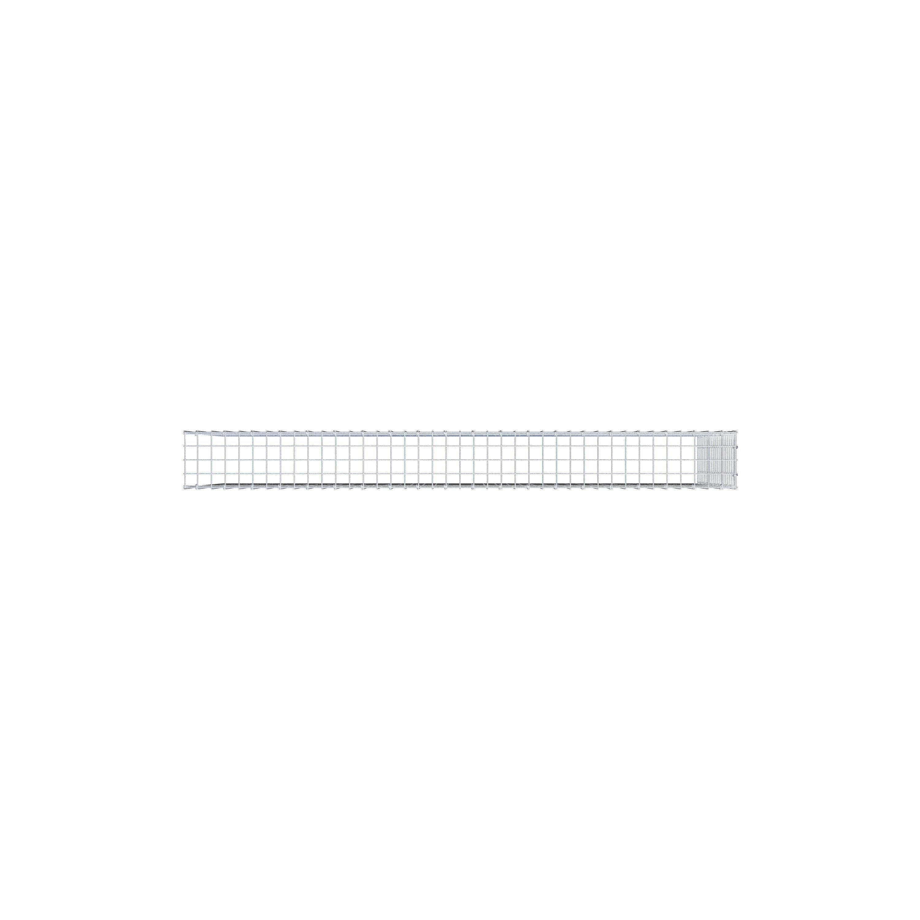 Fourche rapportée type 4 200 cm x 100 cm x 20 cm (L x H x P), mailles 5 cm x 5 cm, anneau C