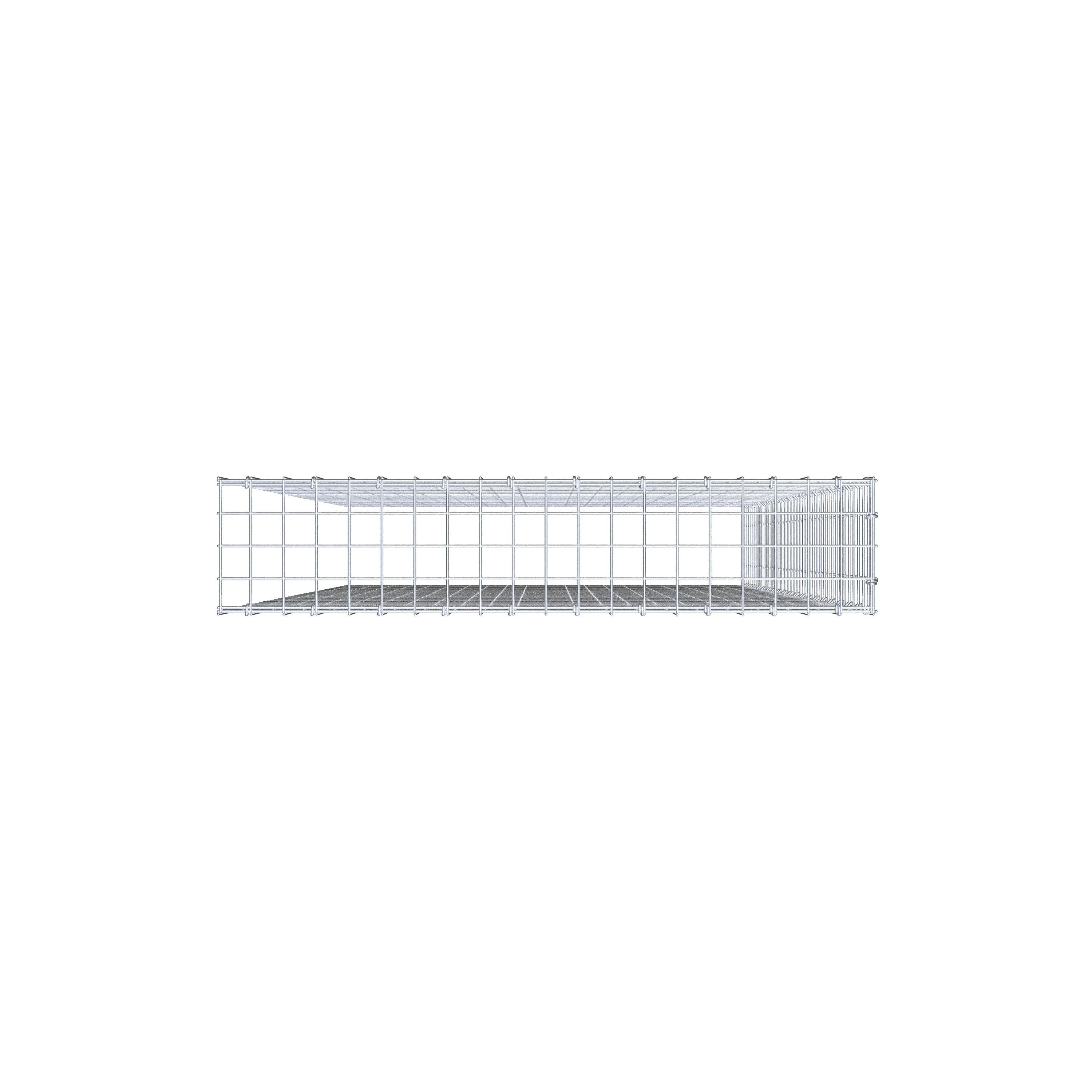 Fourche rapportée type 4 200 cm x 100 cm x 20 cm (L x H x P), mailles 5 cm x 5 cm, anneau C