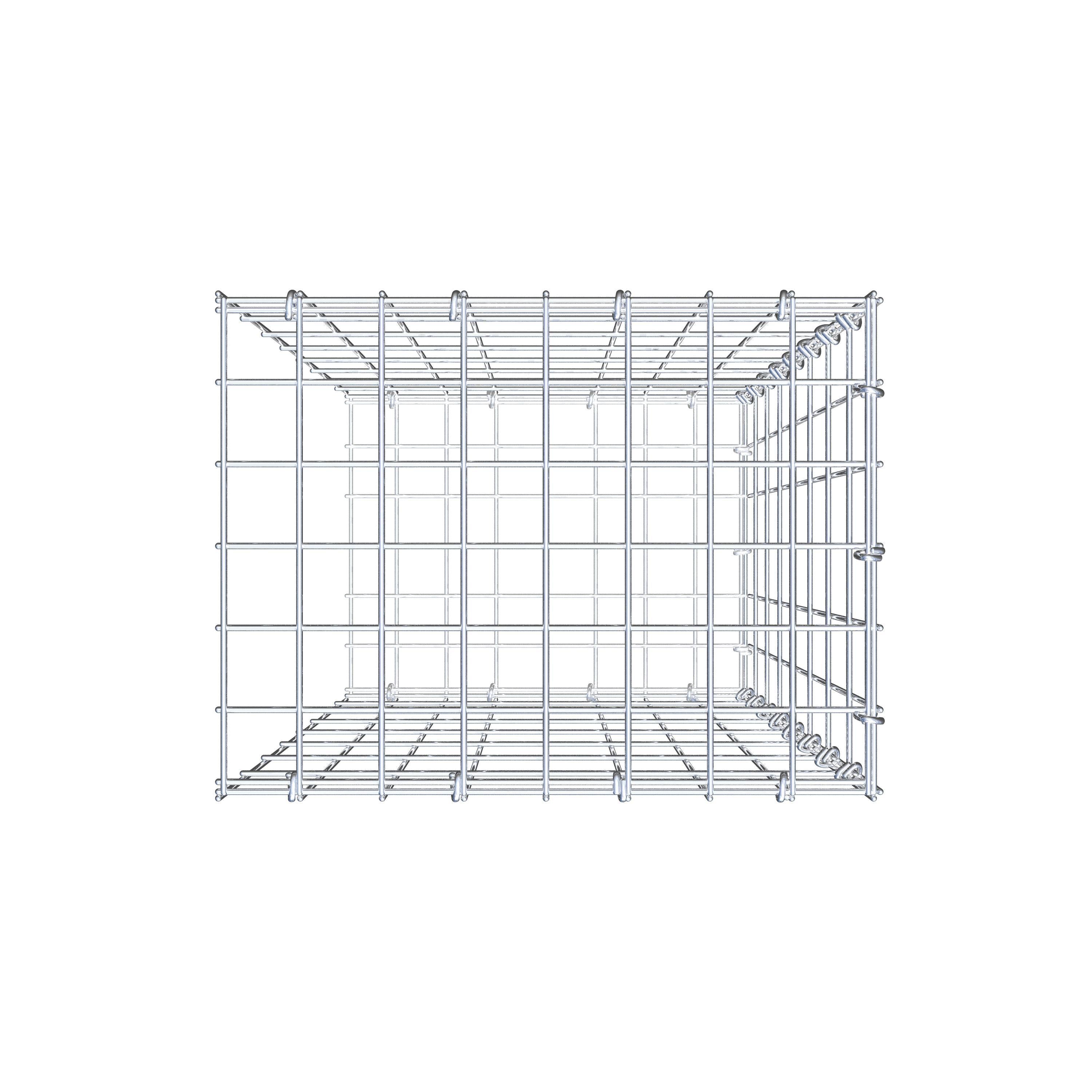 Gabião Tipo 2 80 cm x 40 cm x 30 cm, malhagem 5 cm x 10 cm, anel C