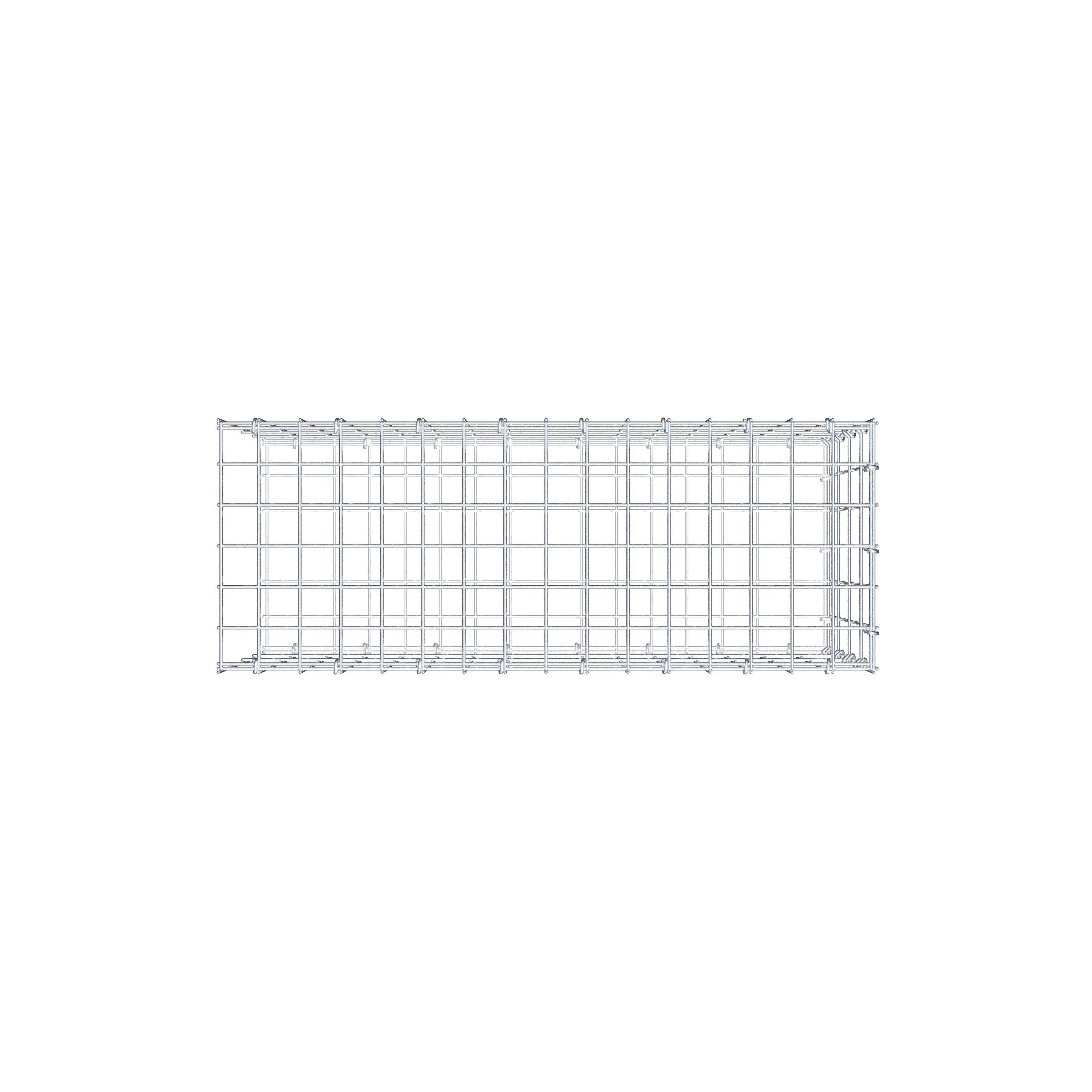 Gabião Tipo 2 80 cm x 40 cm x 30 cm, malhagem 5 cm x 10 cm, anel C