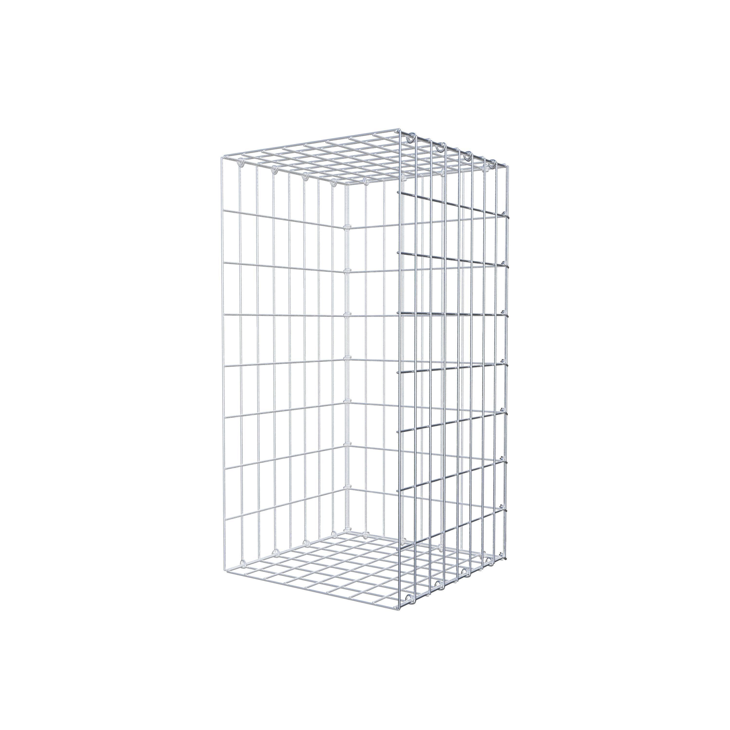 Monteret gabion type 2 80 cm x 40 cm x 40 cm, maskestørrelse 5 cm x 10 cm, C-ring