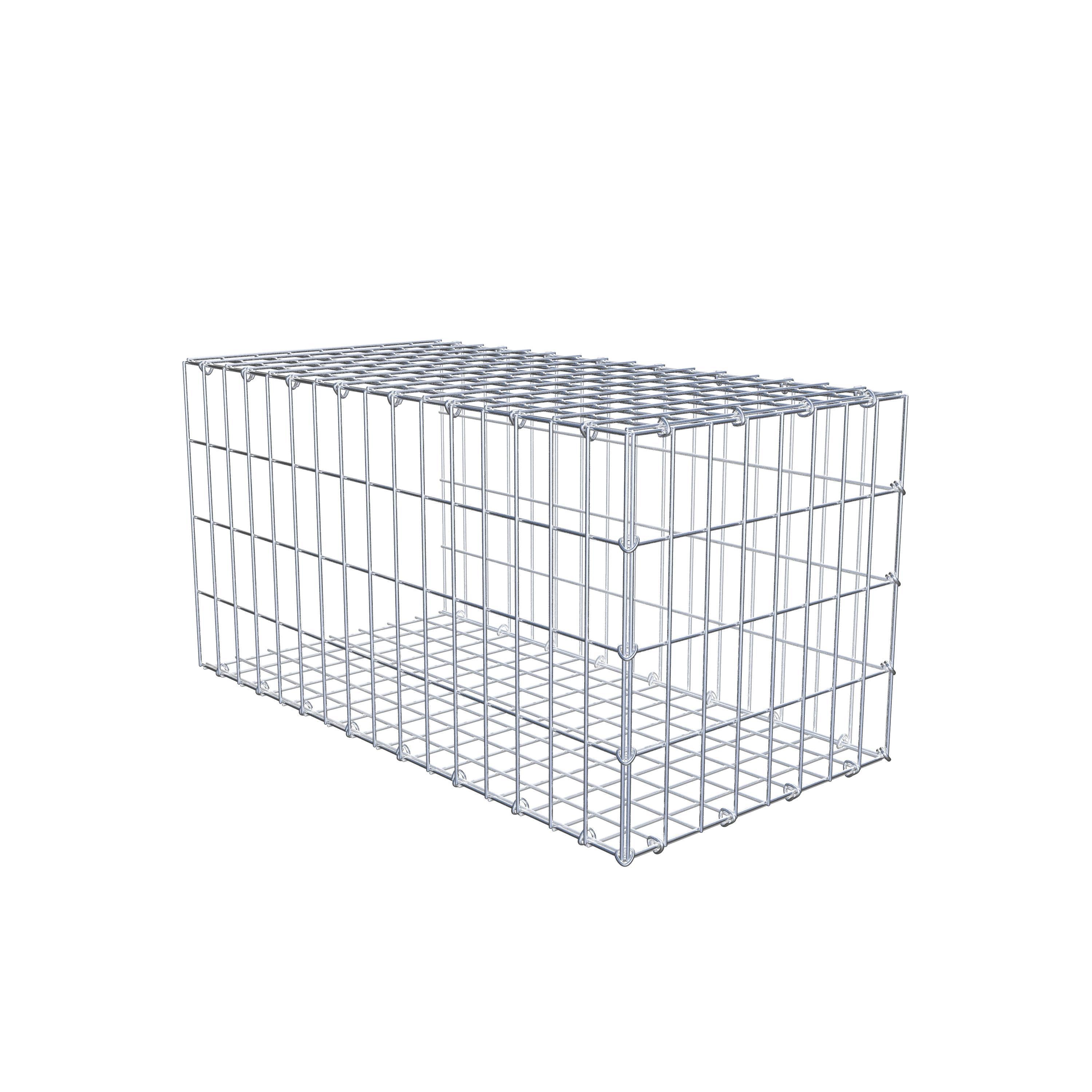 Monteret gabion type 2 80 cm x 40 cm x 40 cm, maskestørrelse 5 cm x 10 cm, C-ring