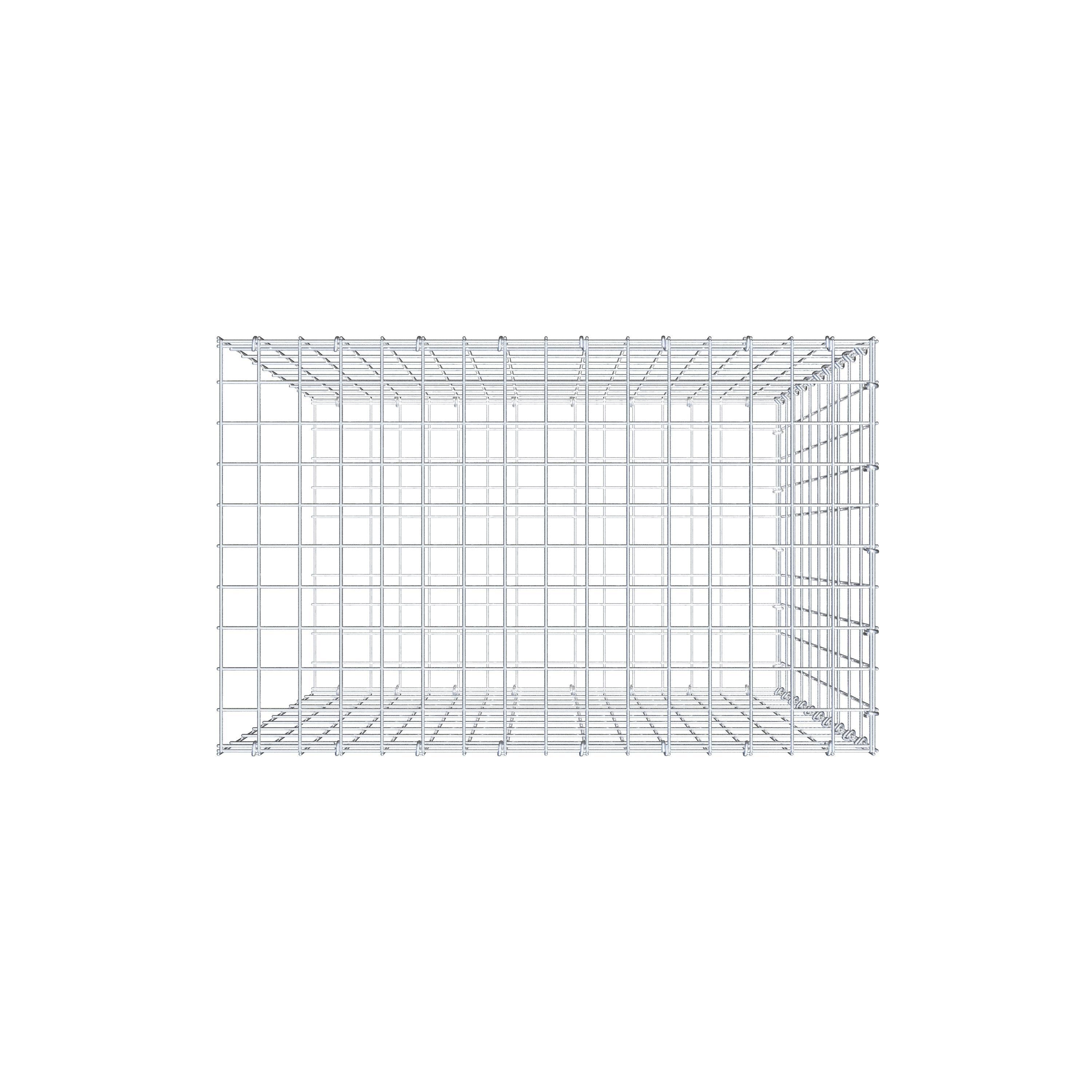 Gabião tipo 2 100 cm x 80 cm x 50 cm, malhagem 5 cm x 10 cm, anel C