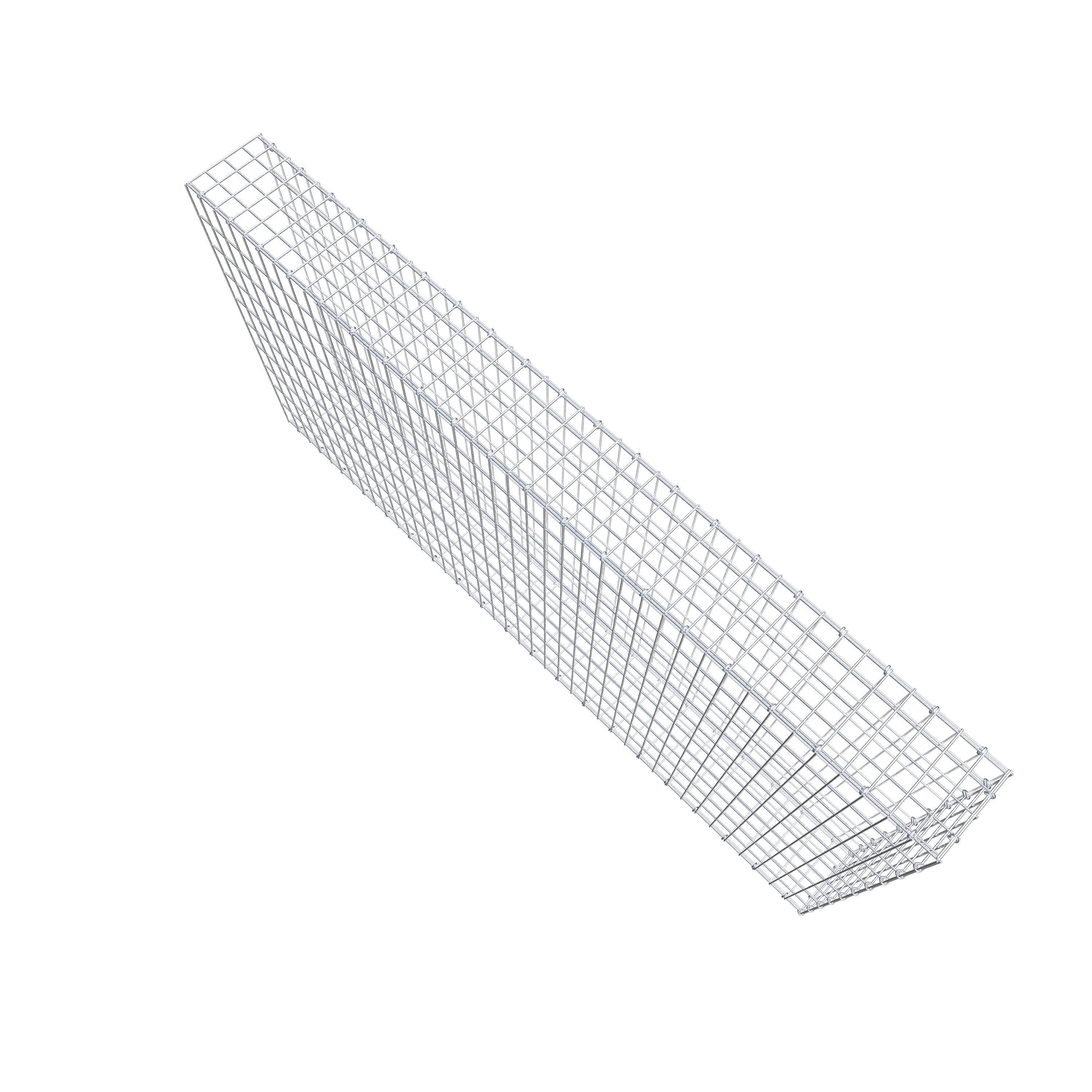 Fourche rapportée type 2 200 cm x 100 cm x 20 cm, maille 5 cm x 10 cm, anneau en C