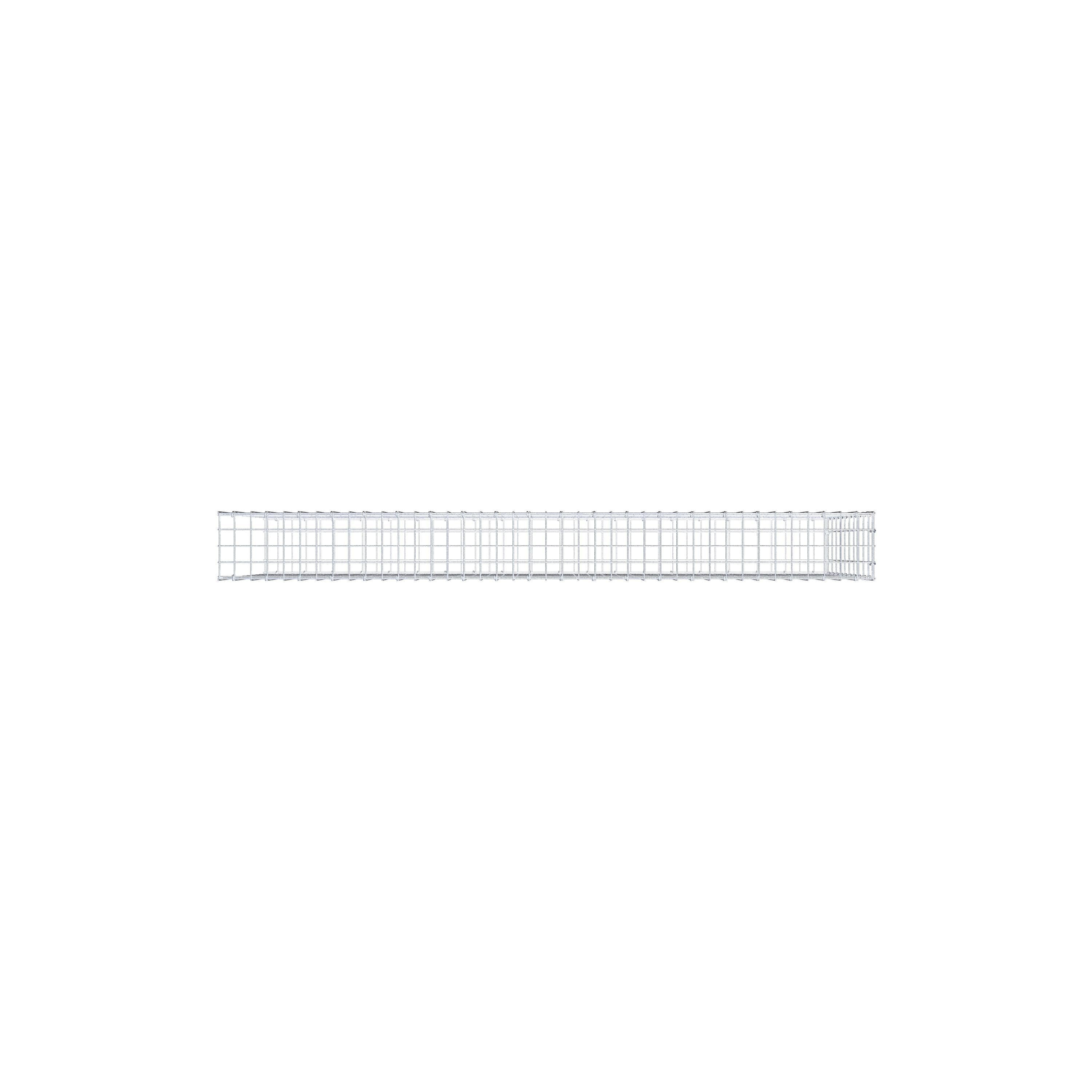 Fourche rapportée type 2 200 cm x 100 cm x 20 cm, maille 5 cm x 10 cm, anneau en C