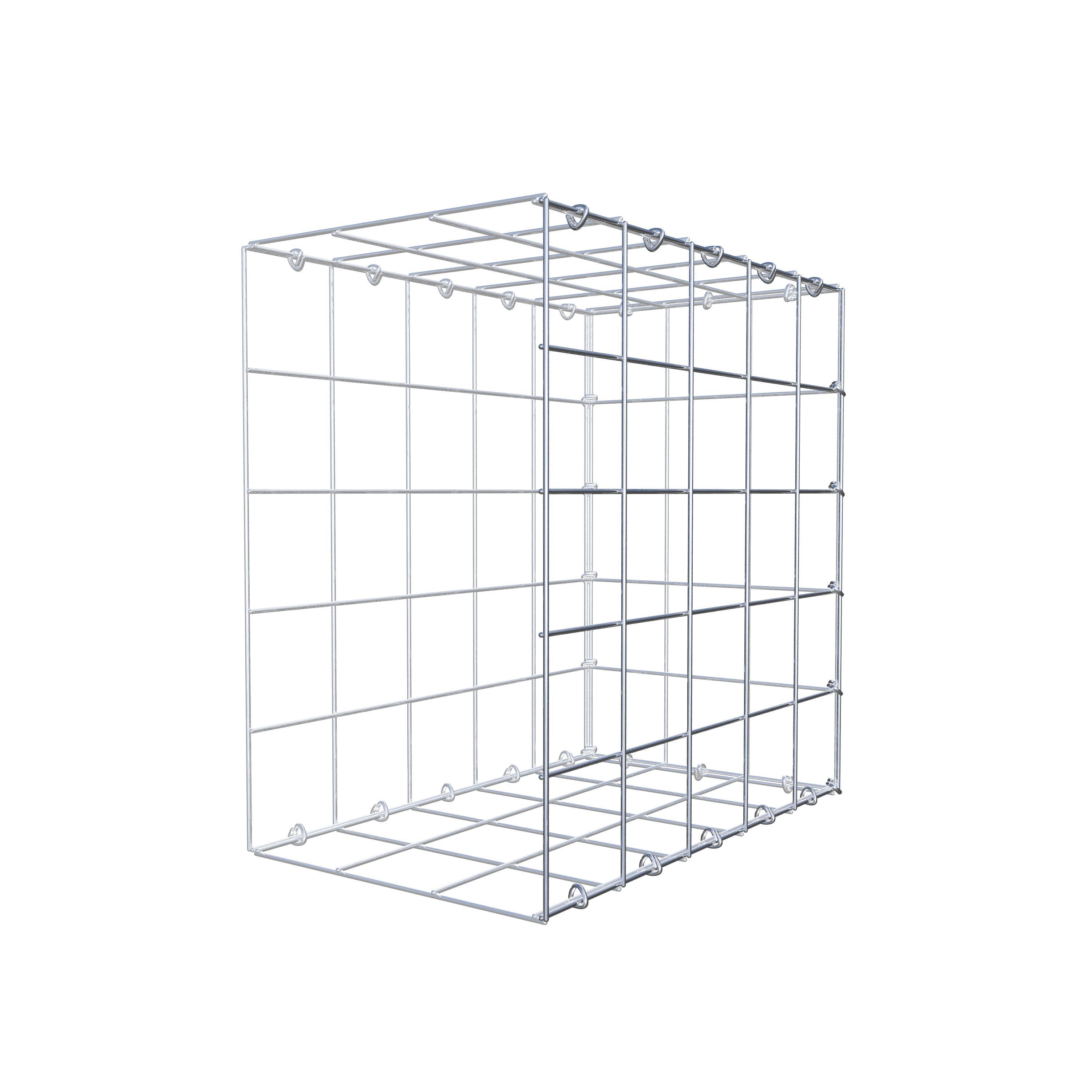 Gavión complementario de tipo 2 50 cm x 50 cm x 30 cm (L x A x P), malla 10 cm x 10 cm, anillo en C