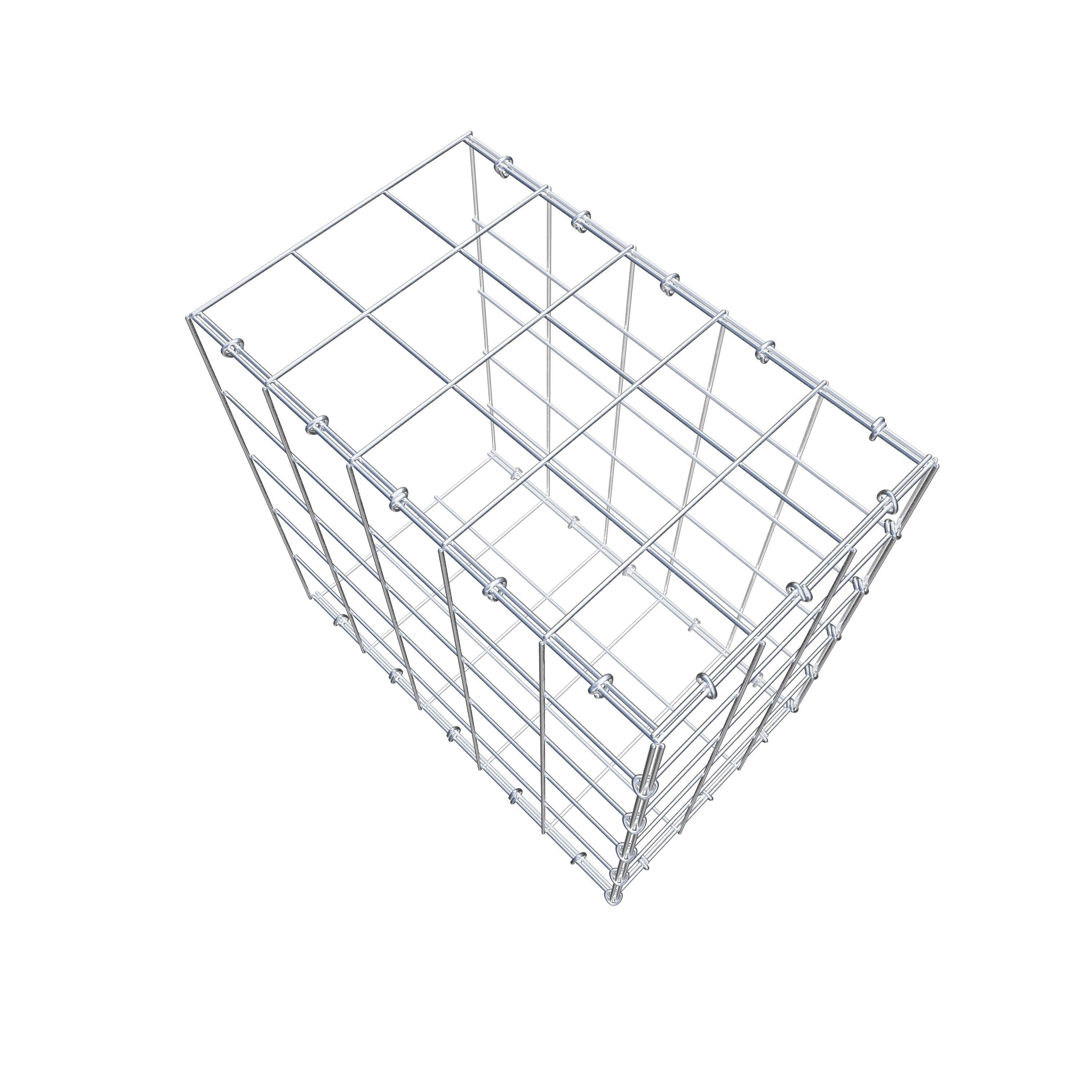 Gavión complementario de tipo 2 50 cm x 50 cm x 30 cm (L x A x P), malla 10 cm x 10 cm, anillo en C