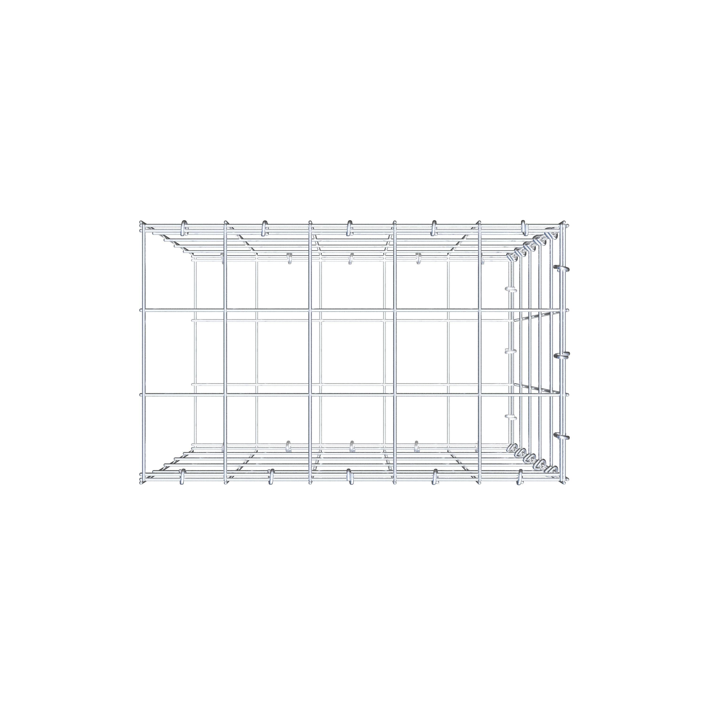 Gavión complementario de tipo 2 50 cm x 50 cm x 30 cm (L x A x P), malla 10 cm x 10 cm, anillo en C