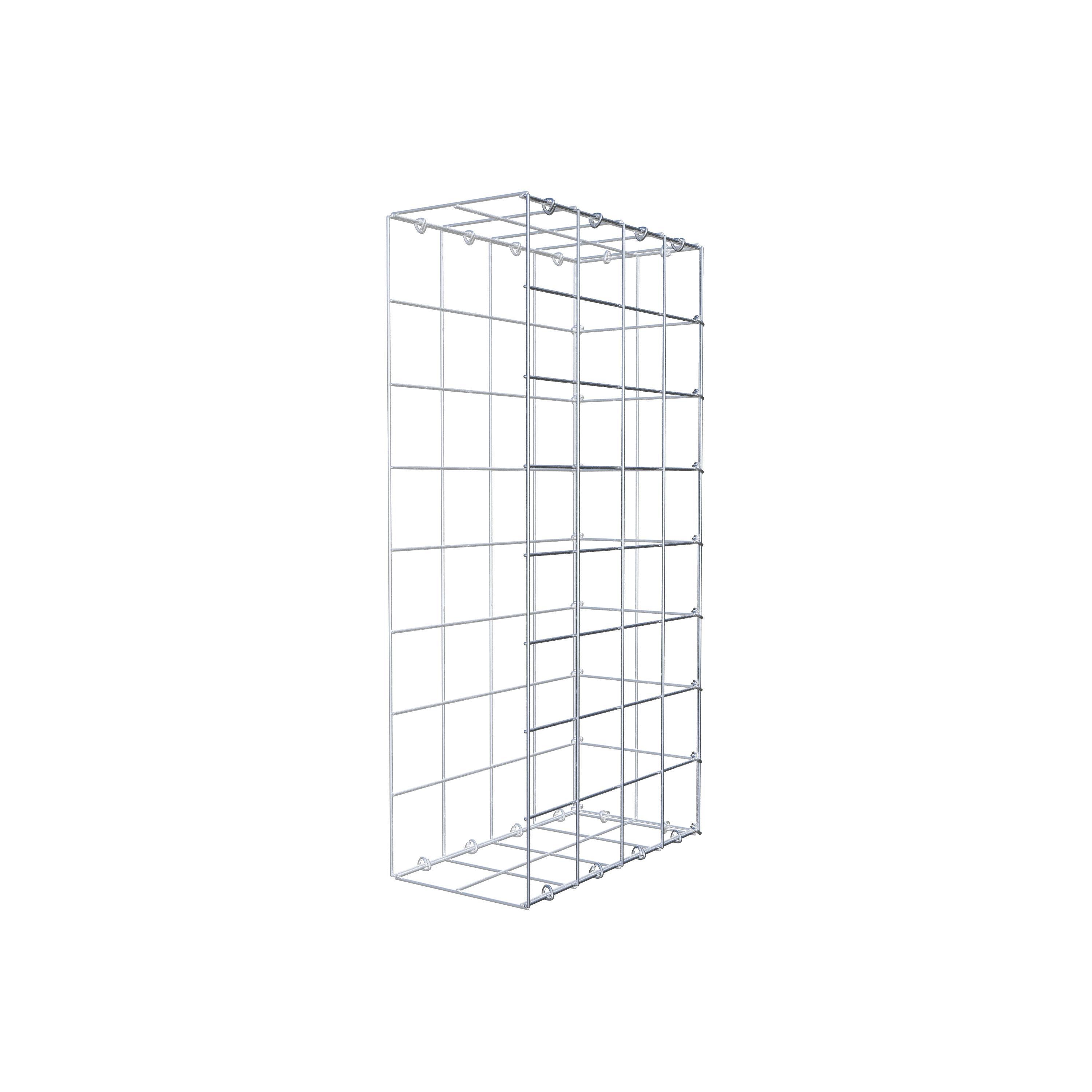 Fourche rapportée type 2 80 cm x 40 cm x 20 cm (L x H x P), mailles 10 cm x 10 cm, anneau C