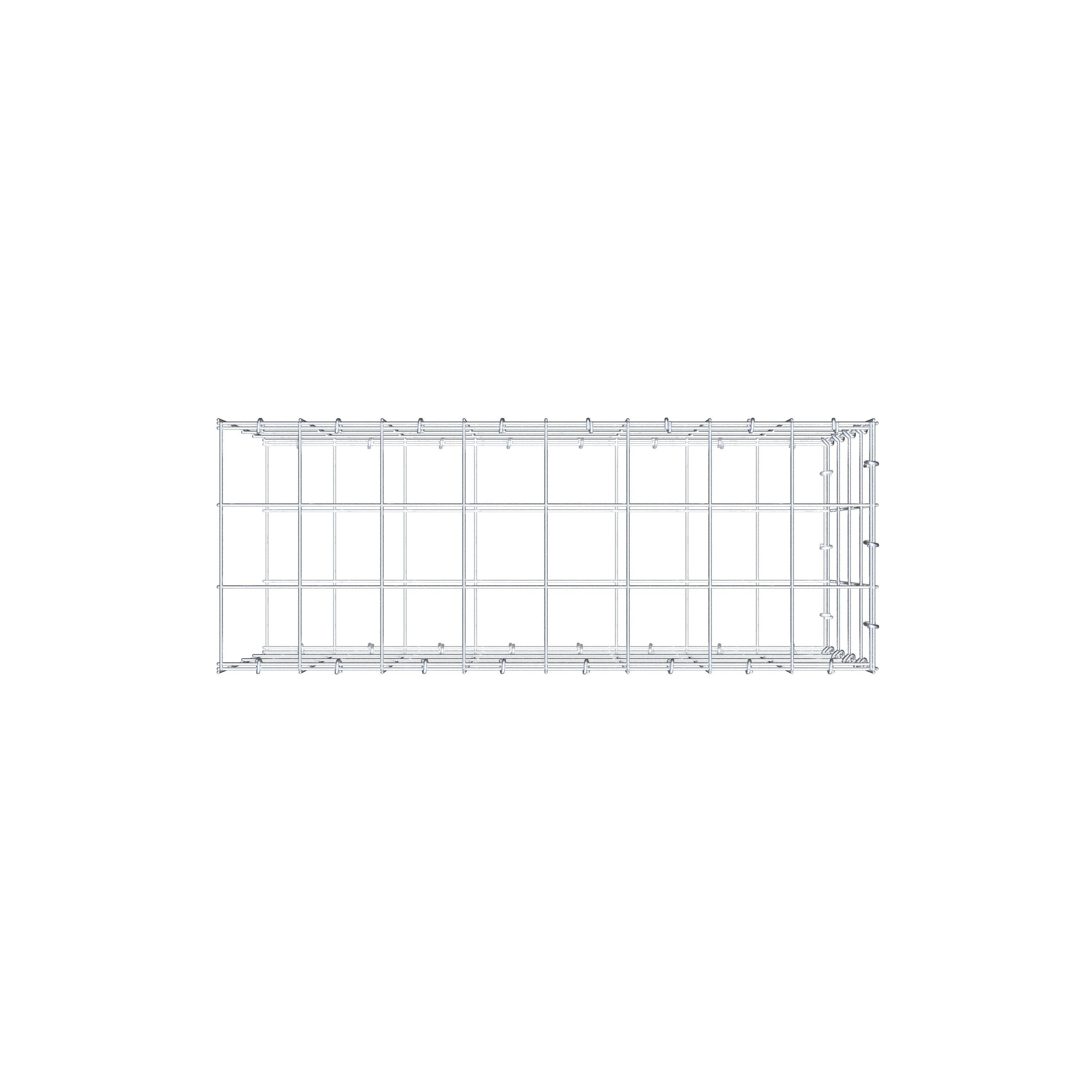 Gabbione aggiuntivo di tipo 2 80 cm x 40 cm x 30 cm (L x H x P), maglia 10 cm x 10 cm, anello a C