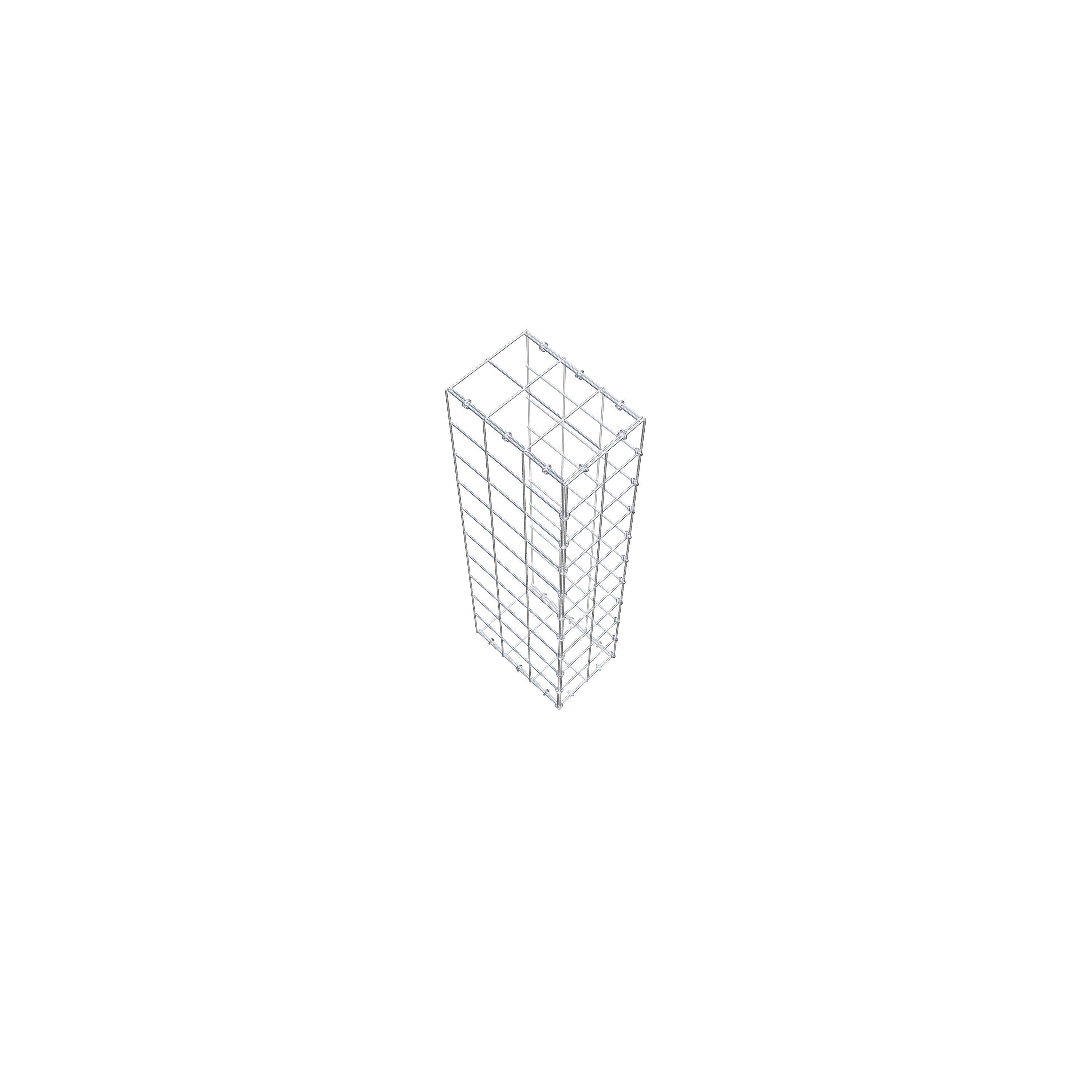 Fourche rapportée type 2 100 cm x 30 cm x 20 cm (L x H x P), maille 10 cm x 10 cm, anneau en C