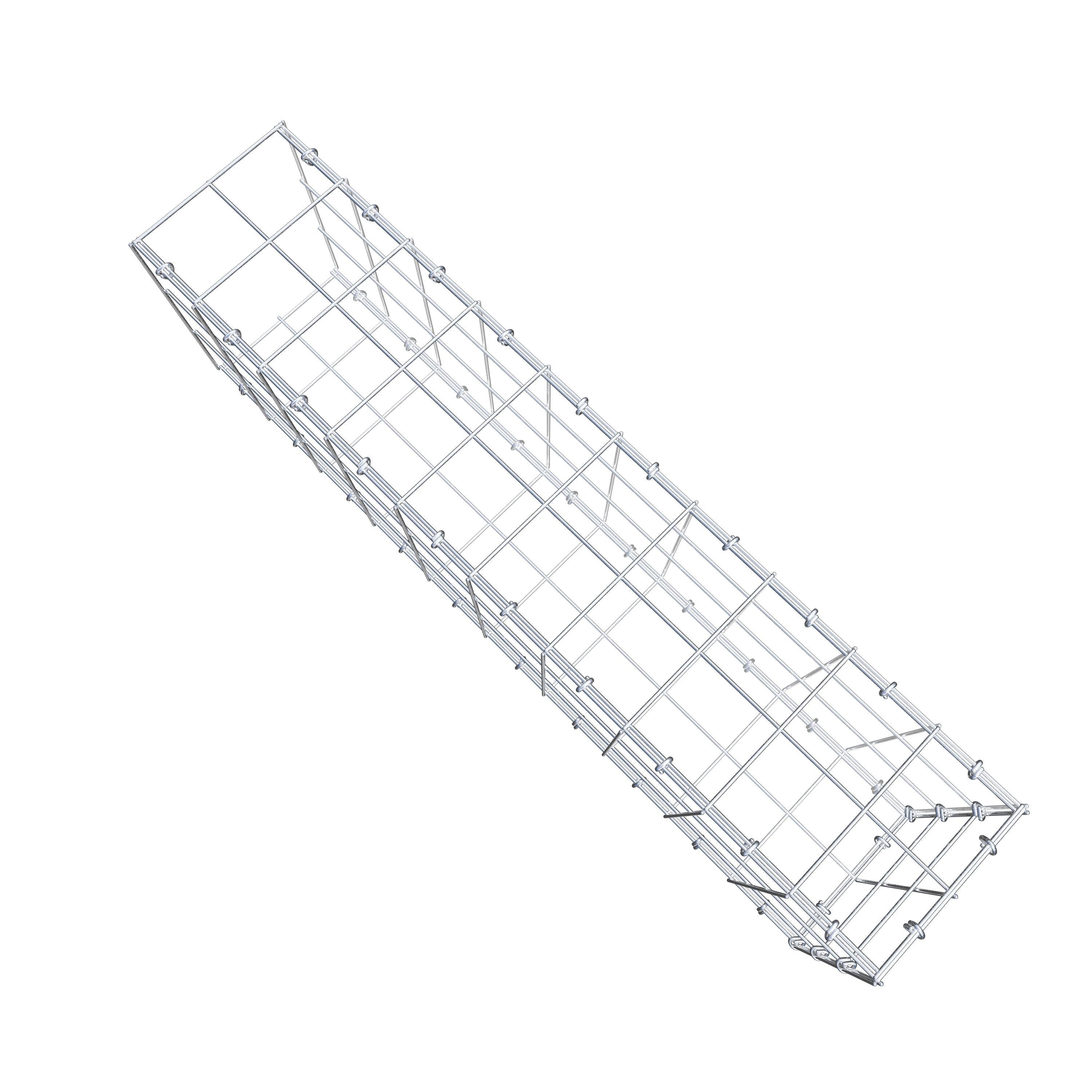 Fourche rapportée type 2 100 cm x 30 cm x 20 cm (L x H x P), maille 10 cm x 10 cm, anneau en C
