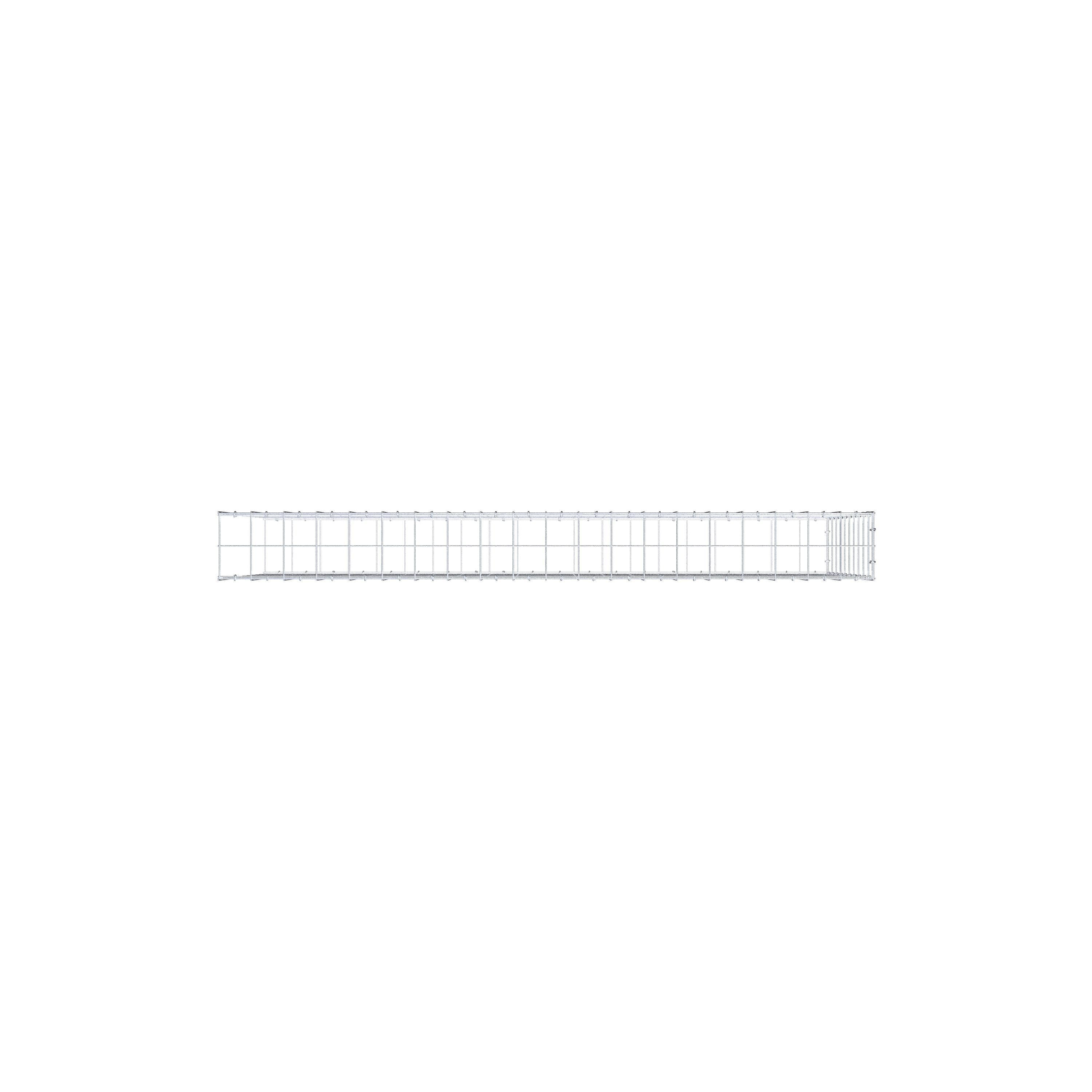 Fourche rapportée type 2 200 cm x 100 cm x 20 cm (L x H x P), mailles 10 cm x 10 cm, anneau en C