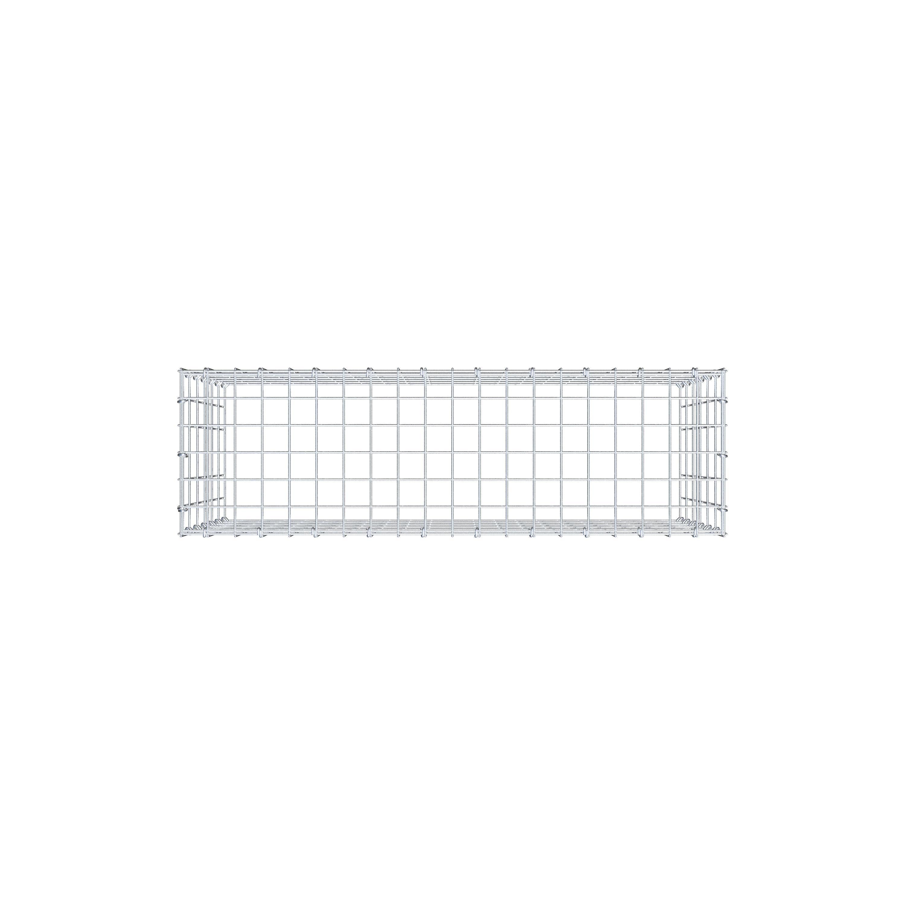 Monteret gabion type 3 100 cm x 60 cm x 30 cm (L x H x D), maskestørrelse 5 cm x 10 cm, C-ring