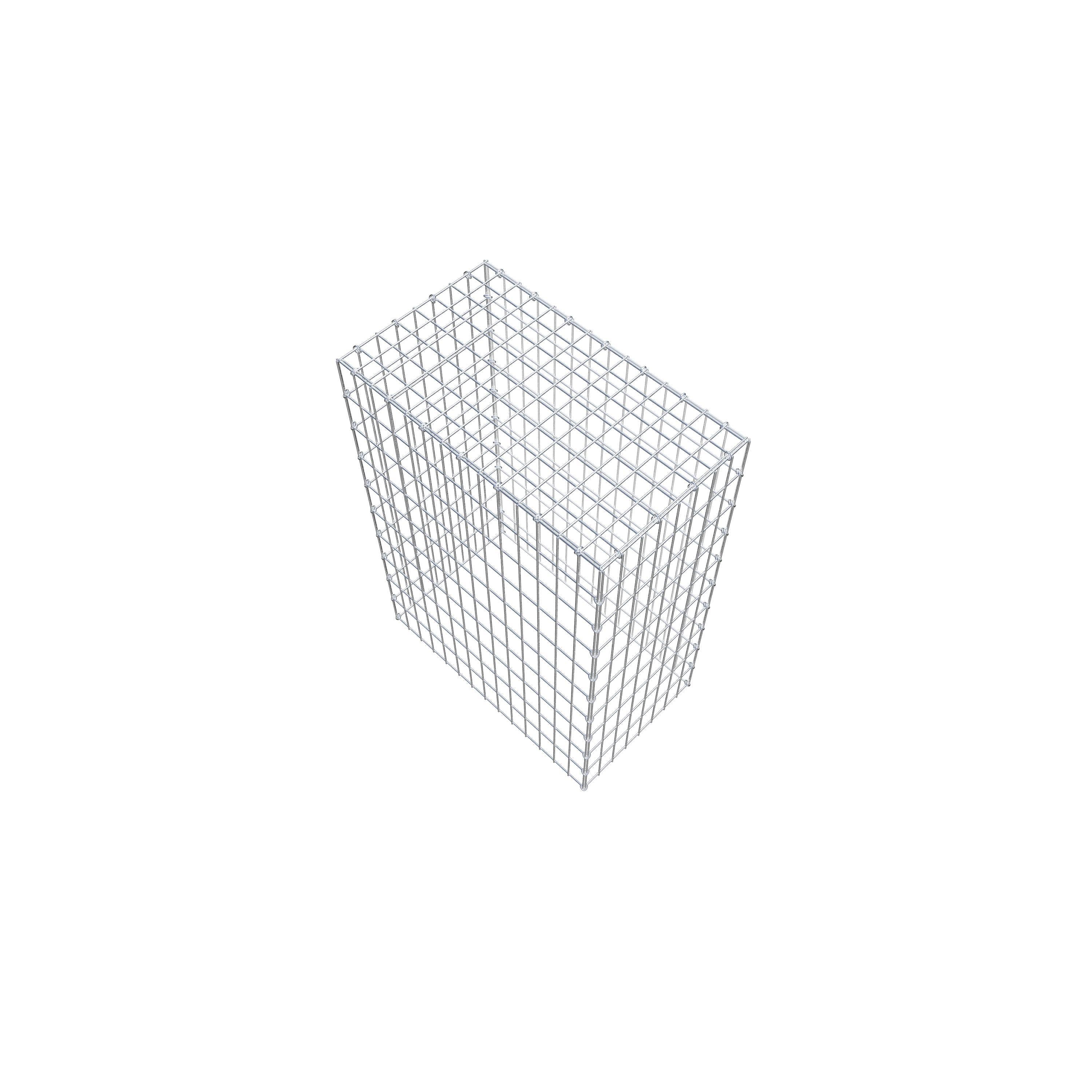 Typ 3 påbyggnadsgabion 100 cm x 70 cm x 40 cm (L x H x D), maskstorlek 5 cm x 10 cm, C-ring