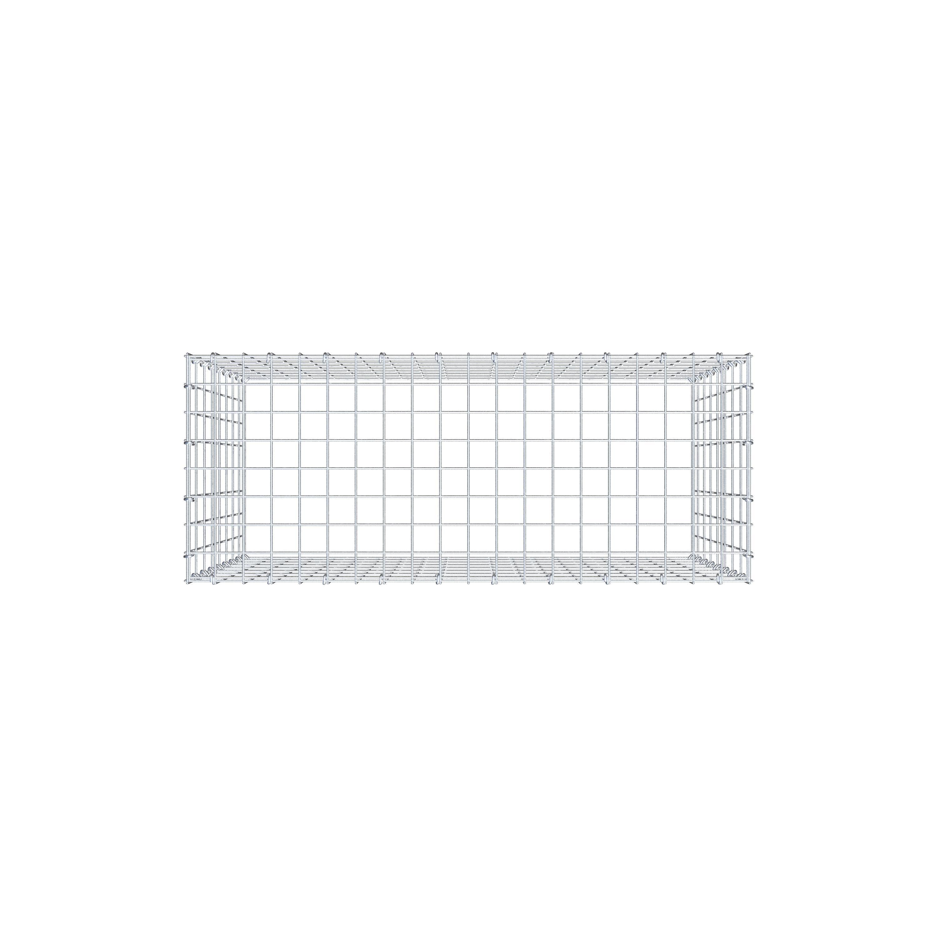 Gabbione aggiuntivo di tipo 3 100 cm x 80 cm x 40 cm (L x H x P), maglia 5 cm x 10 cm, anello a C