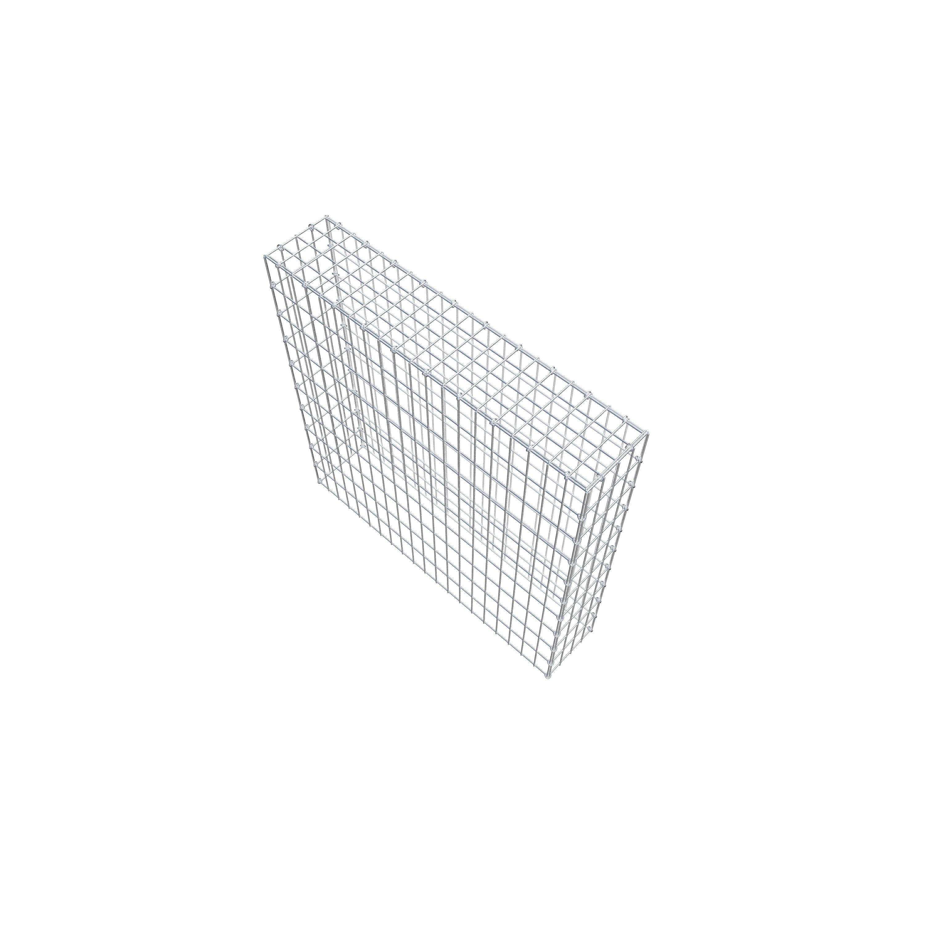 Gavión complementario de tipo 3 100 cm x 100 cm x 20 cm (L x A x P), malla 5 cm x 10 cm, anillo en C