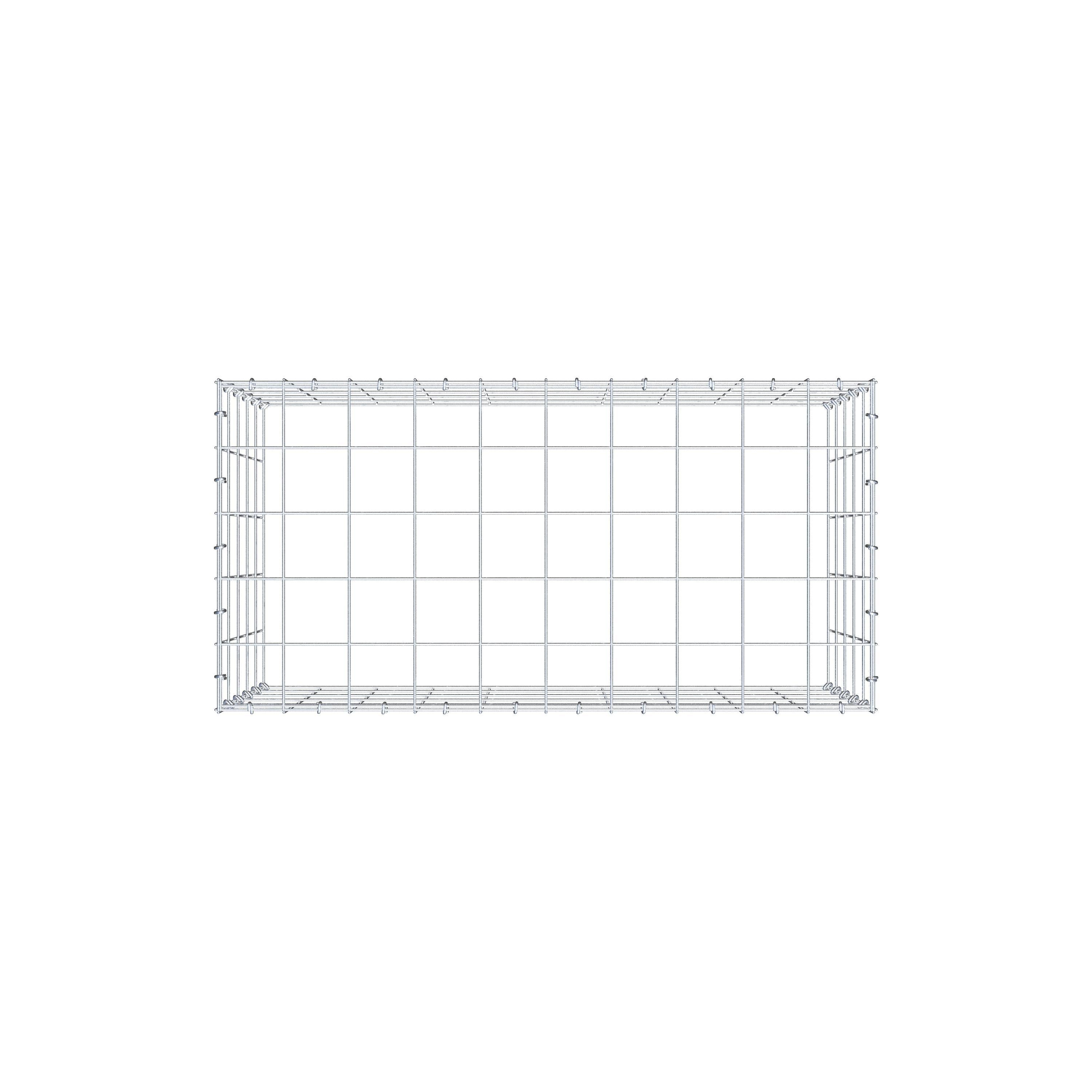 Gabião Tipo 3 100 cm x 50 cm x 50 cm (C x A x P), malhagem 10 cm x 10 cm, anel C