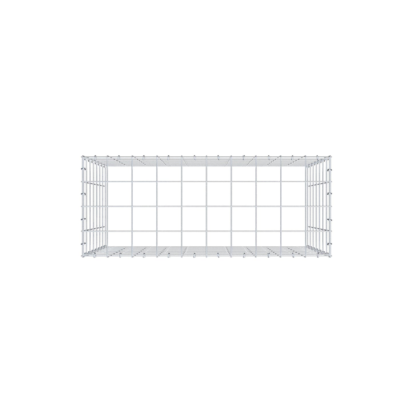 Monteret gabion type 3 100 cm x 70 cm x 40 cm (L x H x D), maskestørrelse 10 cm x 10 cm, C-ring