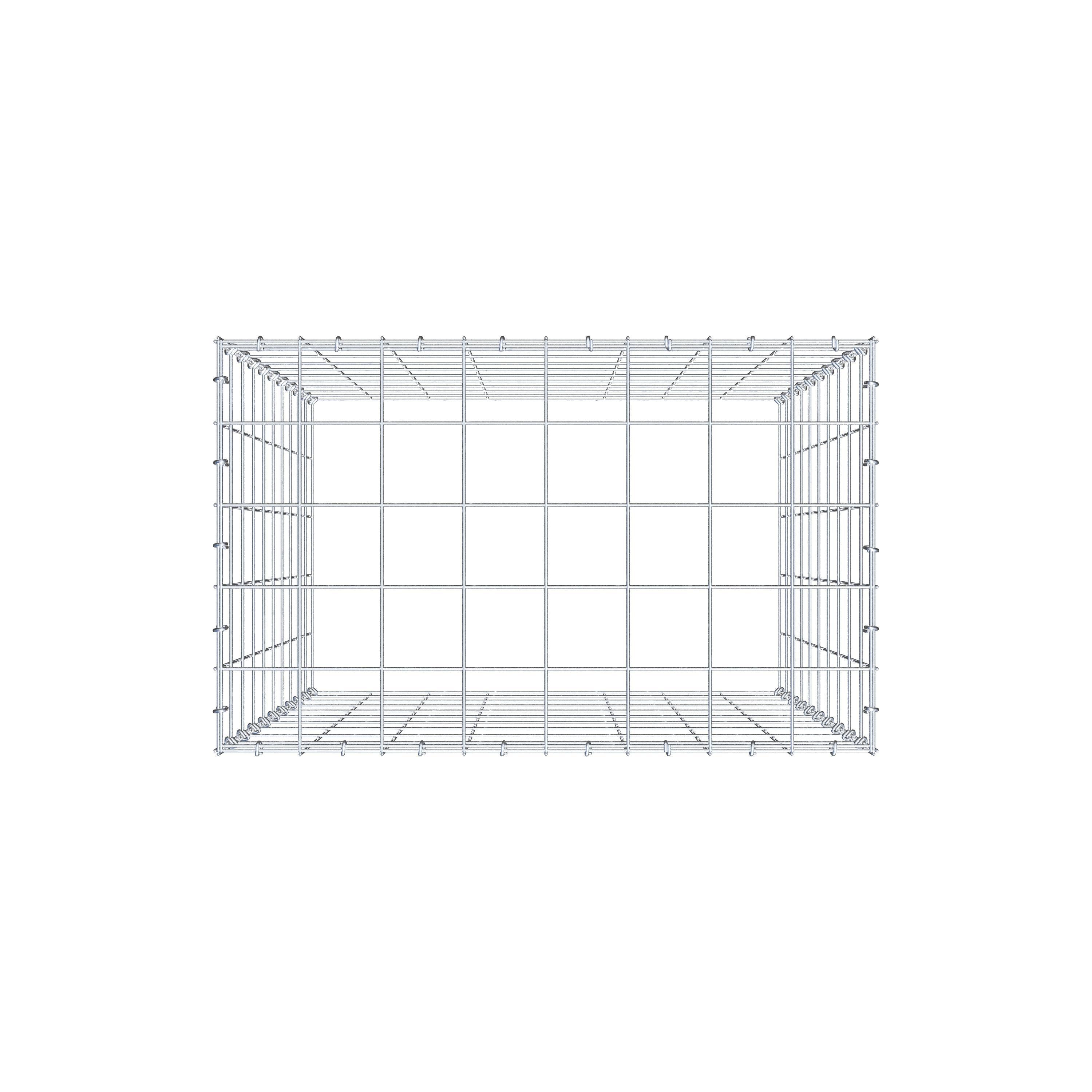 Gabião Tipo 3 100 cm x 80 cm x 50 cm (C x A x P), malhagem 10 cm x 10 cm, anel C