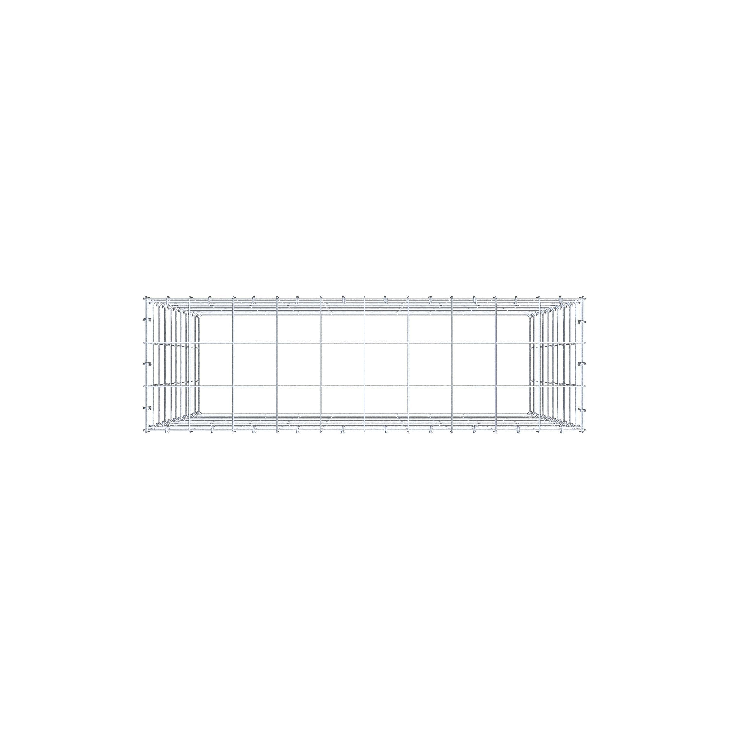 Gabbione aggiuntivo tipo 3 100 cm x 100 cm x 30 cm (L x H x P), maglia 10 cm x 10 cm, anello a C
