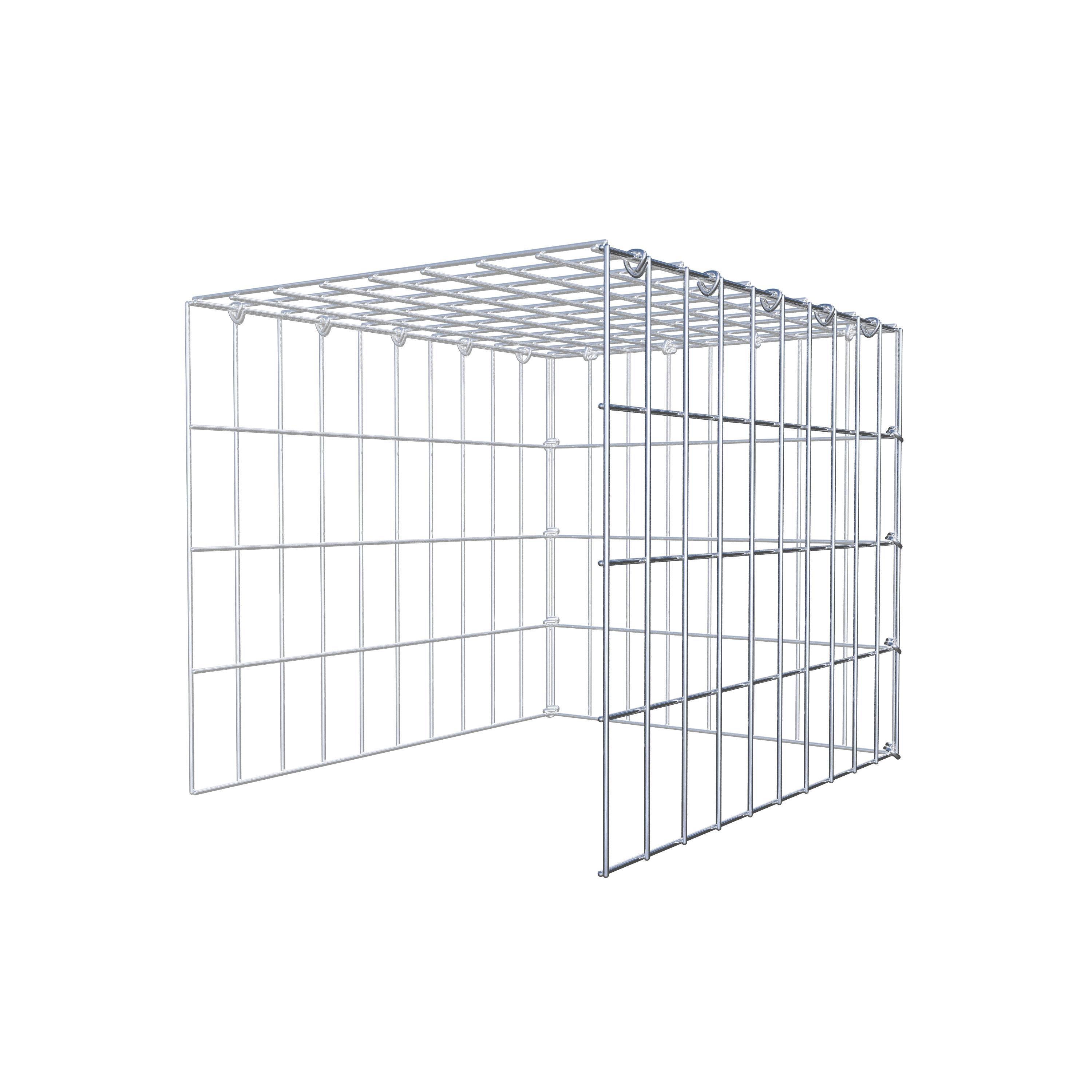 Gabião tipo 4 50 cm x 40 cm x 40 cm (C x A x P), malhagem 5 cm x 10 cm, anel C