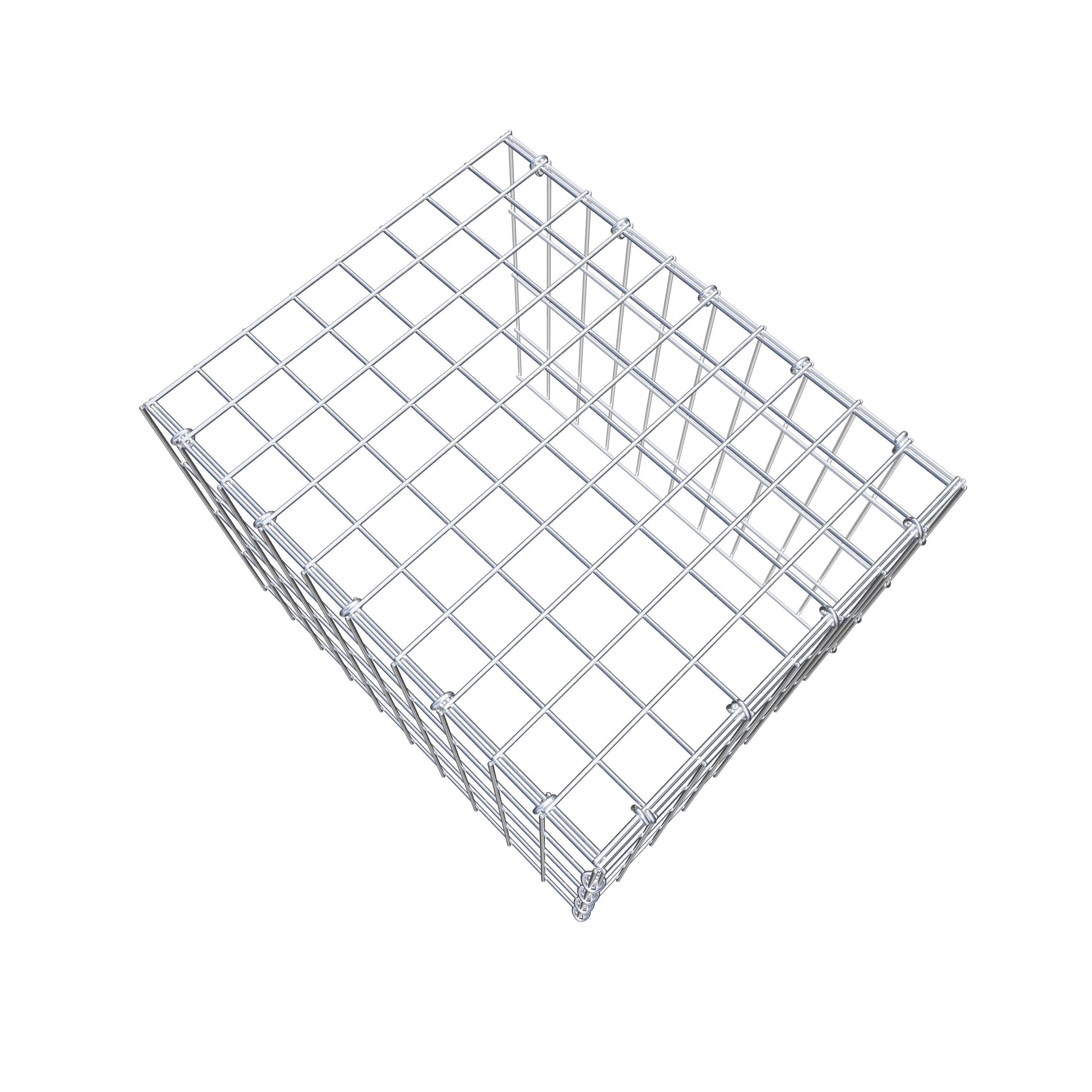 Gabião tipo 4 50 cm x 40 cm x 40 cm (C x A x P), malhagem 5 cm x 10 cm, anel C