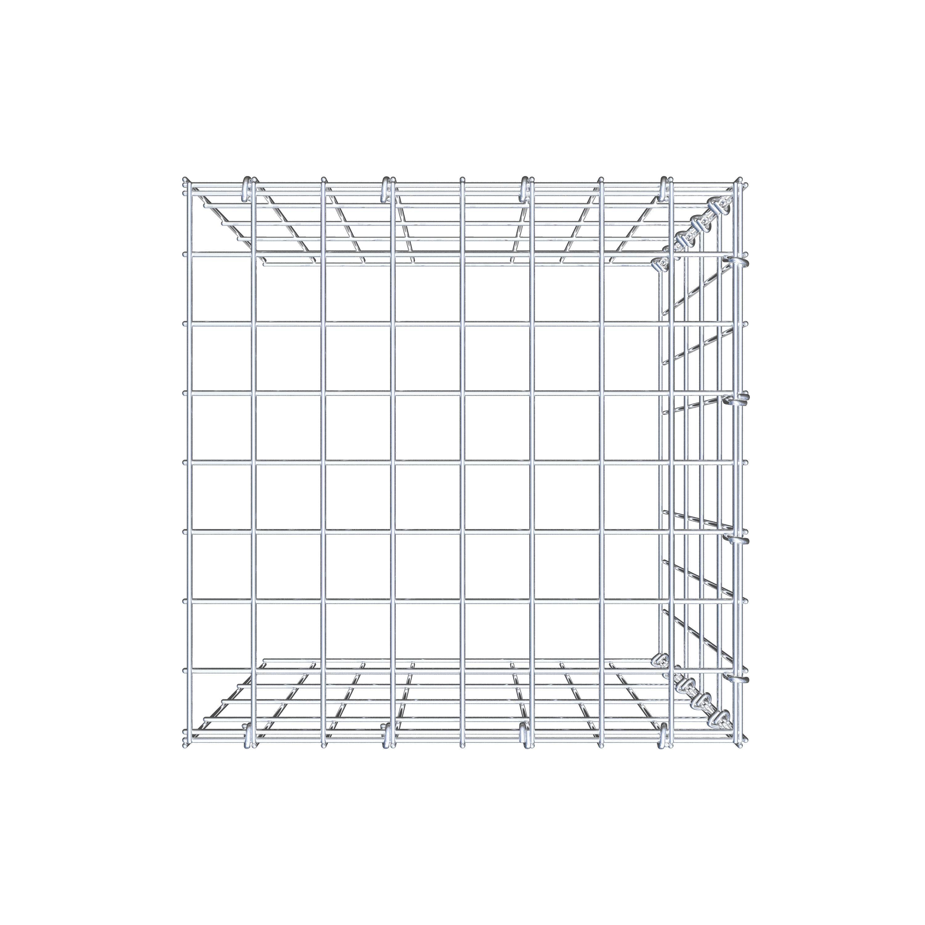 Gabião tipo 4 50 cm x 40 cm x 40 cm (C x A x P), malhagem 5 cm x 10 cm, anel C