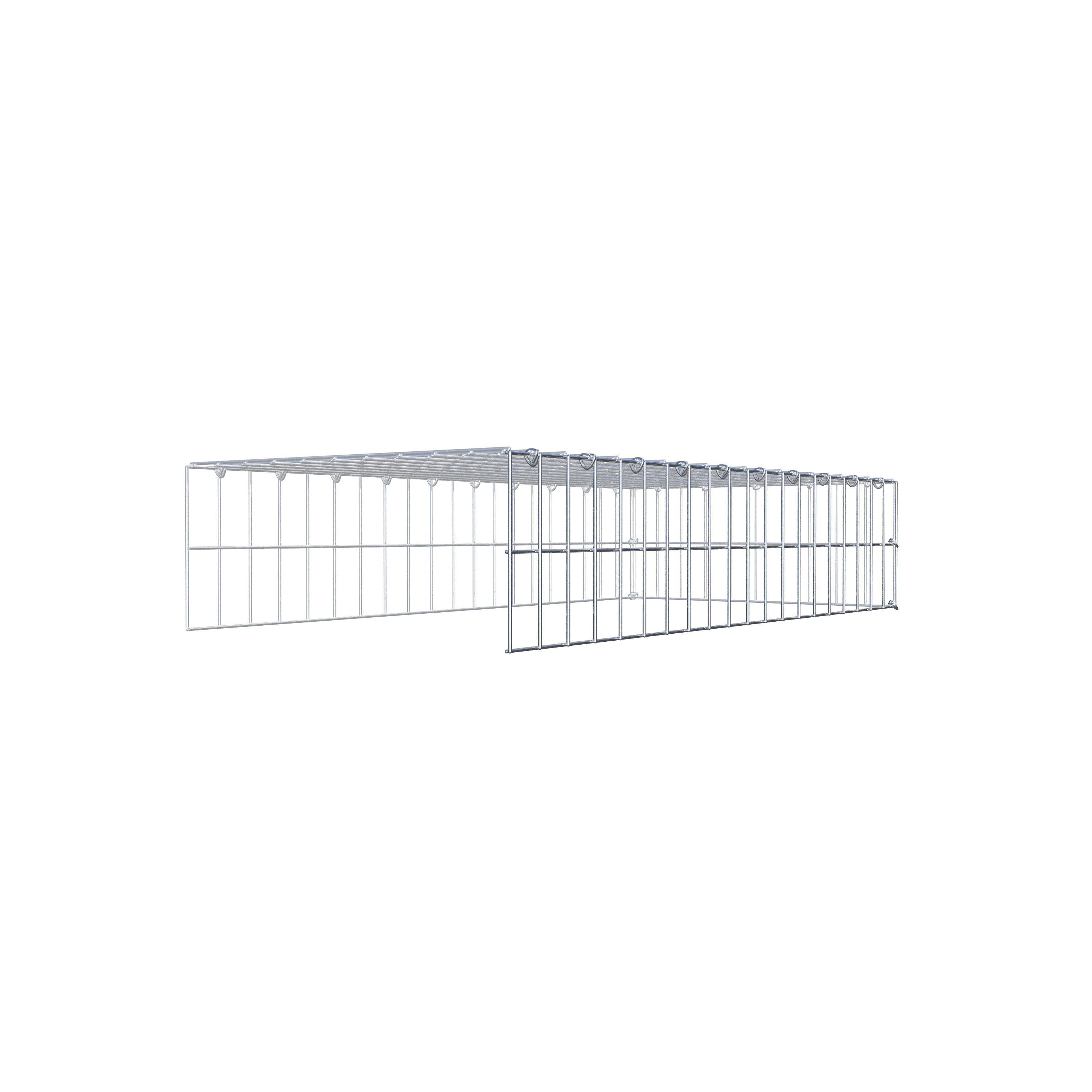 Gabião Tipo 4 100 cm x 20 cm x 50 cm (C x A x P), malhagem 5 cm x 10 cm, anel C