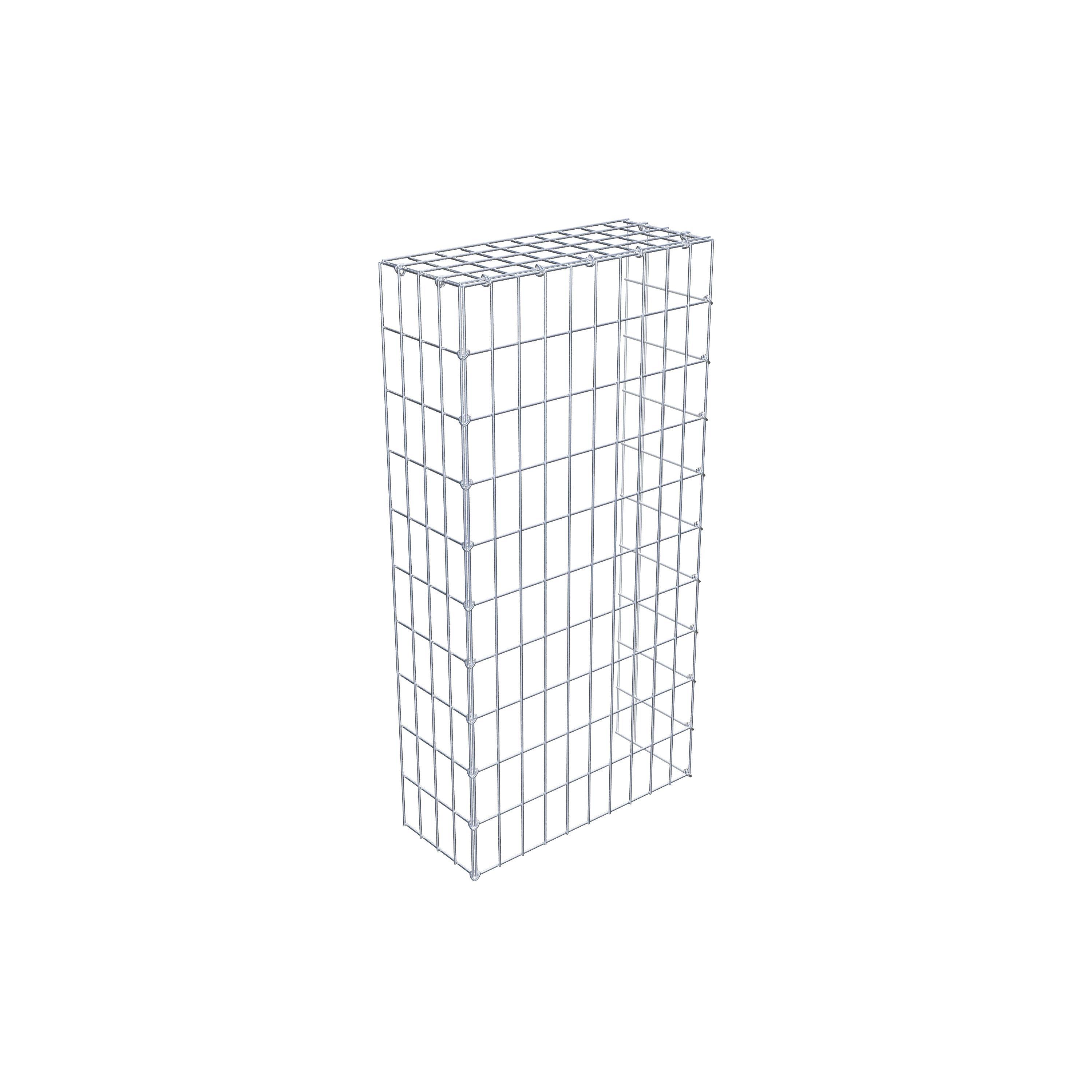 Gabião Tipo 4 100 cm x 20 cm x 50 cm (C x A x P), malhagem 5 cm x 10 cm, anel C