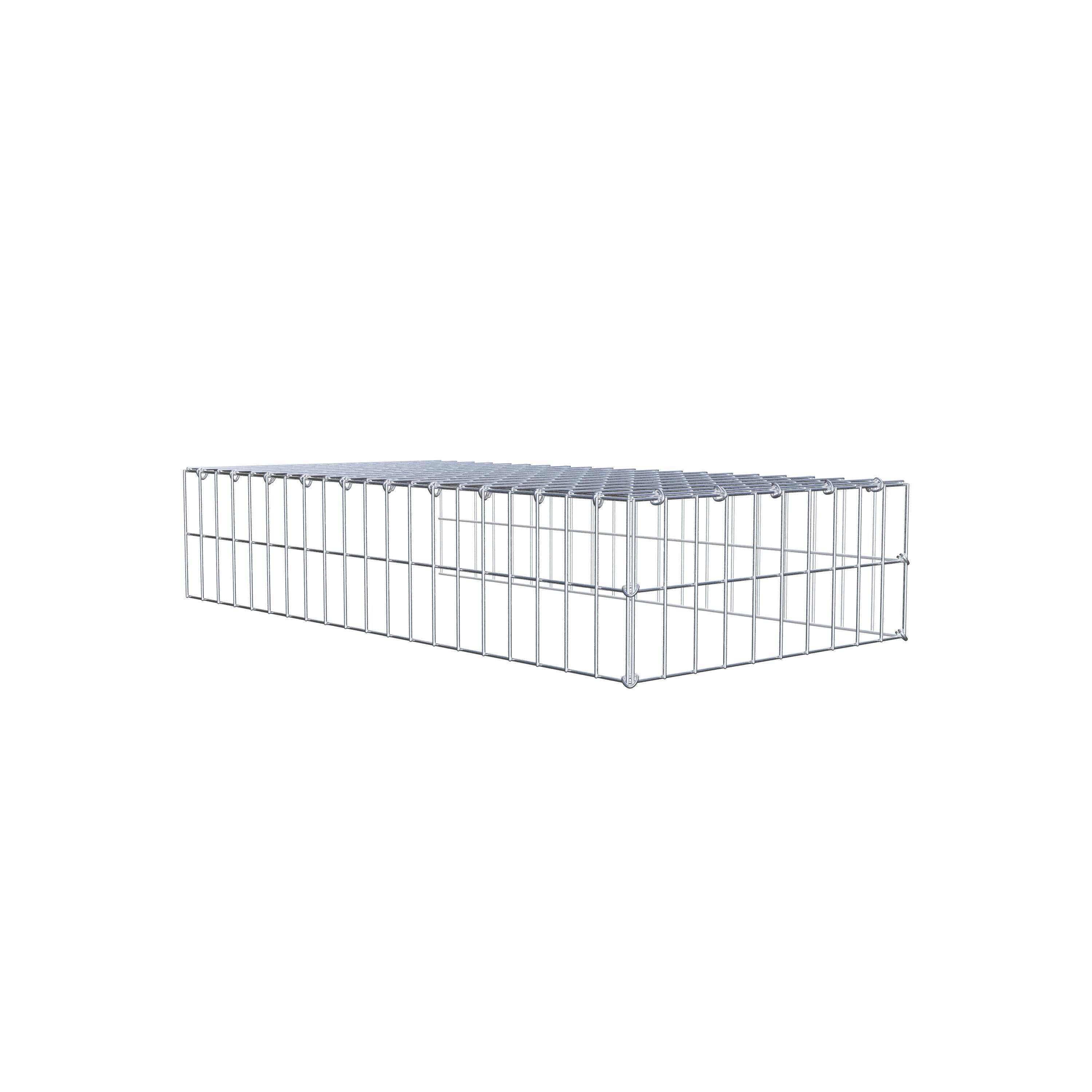Gabião Tipo 4 100 cm x 20 cm x 50 cm (C x A x P), malhagem 5 cm x 10 cm, anel C