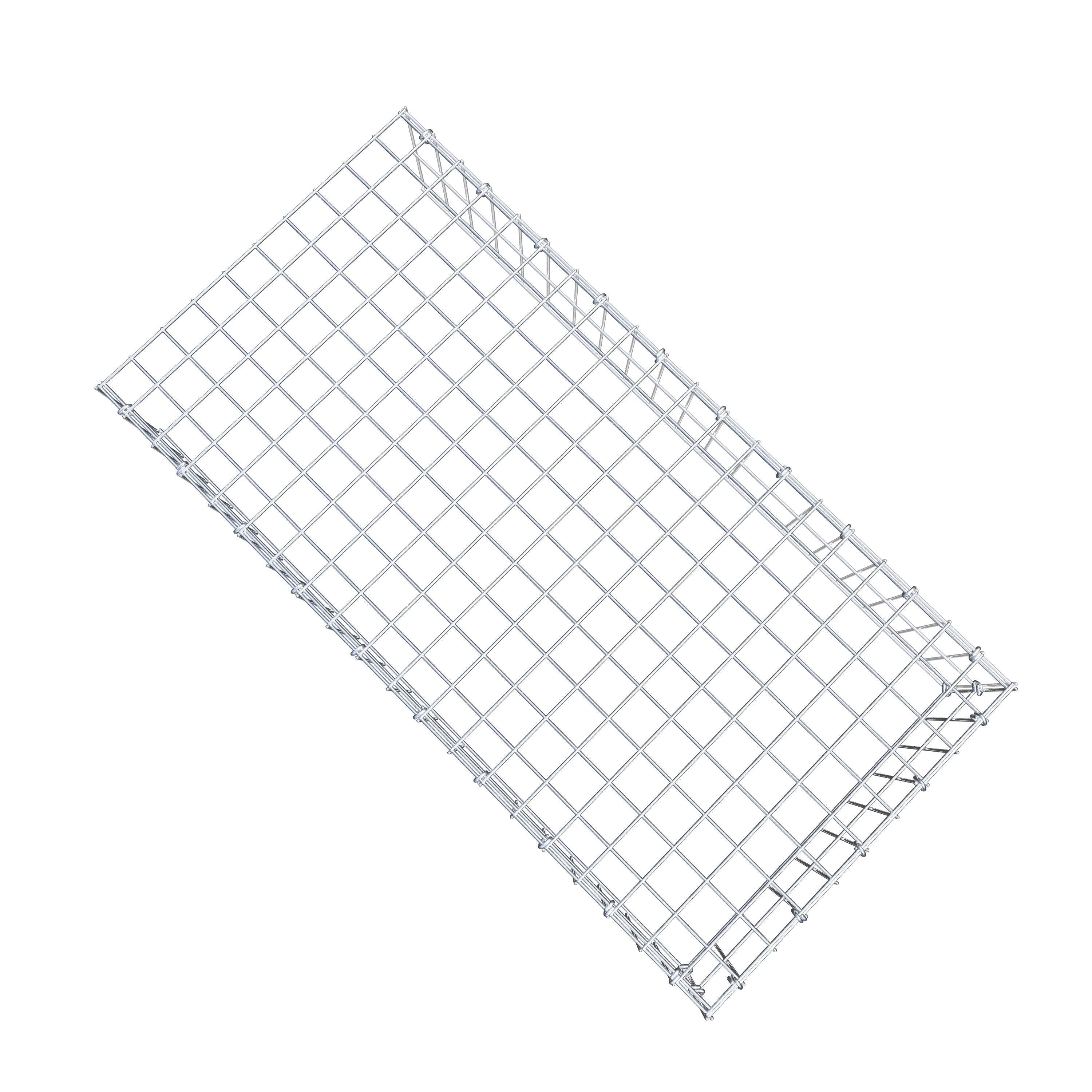 Gabião Tipo 4 100 cm x 20 cm x 50 cm (C x A x P), malhagem 5 cm x 10 cm, anel C