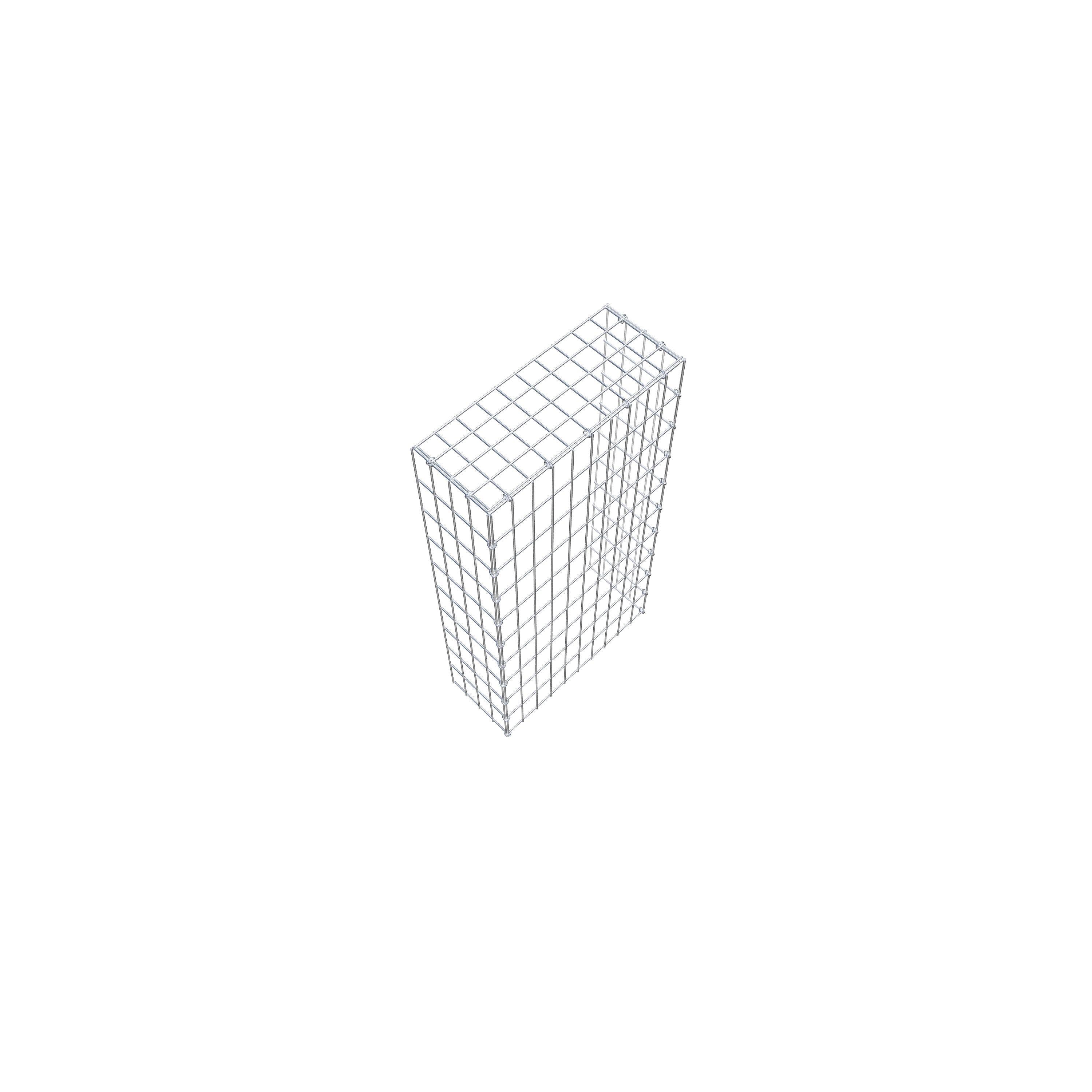 Gabião Tipo 4 100 cm x 20 cm x 50 cm (C x A x P), malhagem 5 cm x 10 cm, anel C