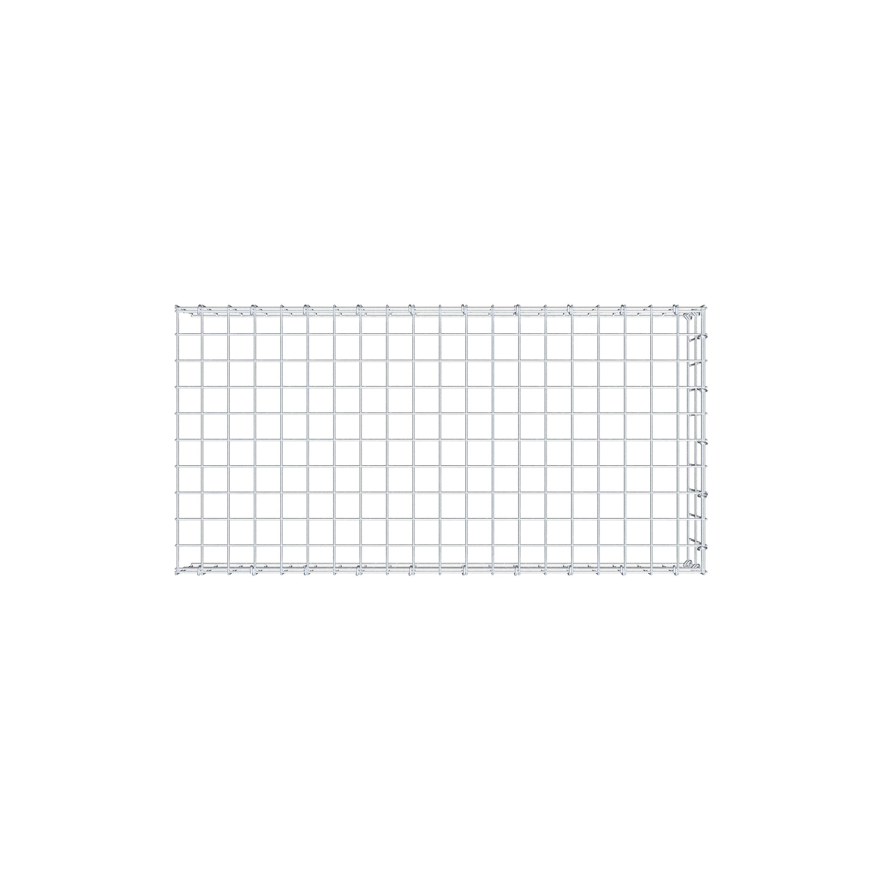 Gabião Tipo 4 100 cm x 20 cm x 50 cm (C x A x P), malhagem 5 cm x 10 cm, anel C