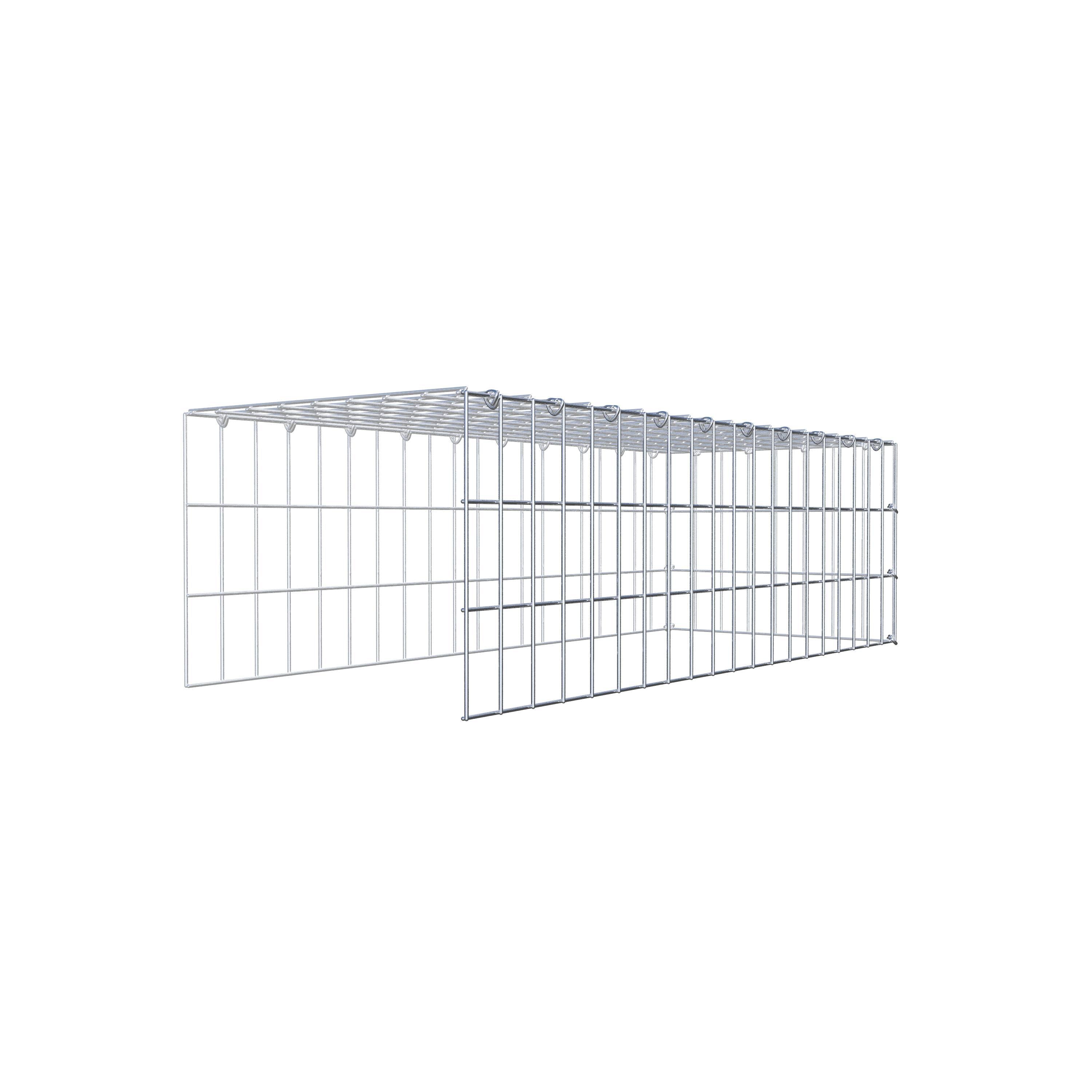 Gabião Tipo 4 100 cm x 30 cm x 40 cm (C x A x P), malhagem 5 cm x 10 cm, anel C