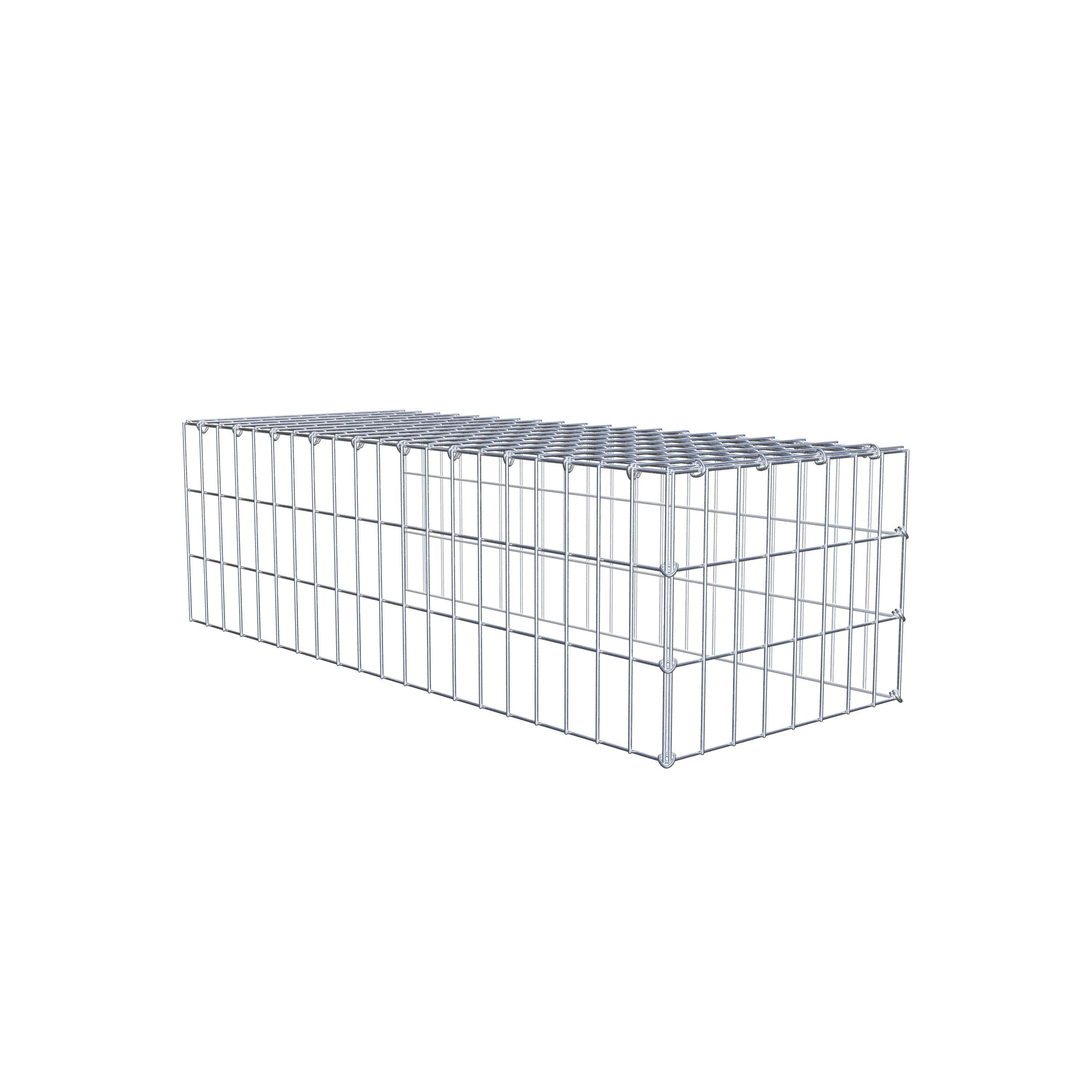 Gabião Tipo 4 100 cm x 30 cm x 40 cm (C x A x P), malhagem 5 cm x 10 cm, anel C