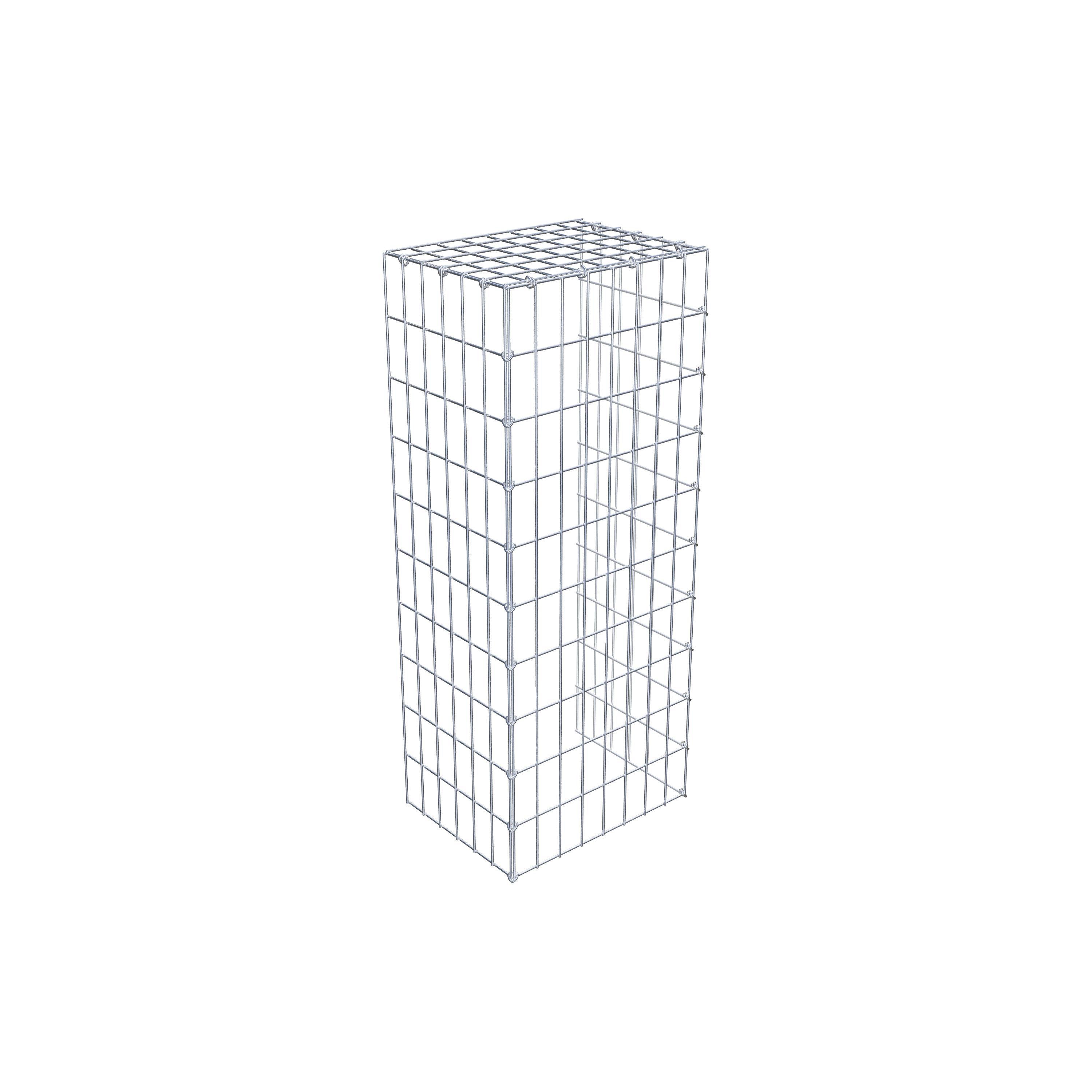Gabião Tipo 4 100 cm x 30 cm x 40 cm (C x A x P), malhagem 5 cm x 10 cm, anel C
