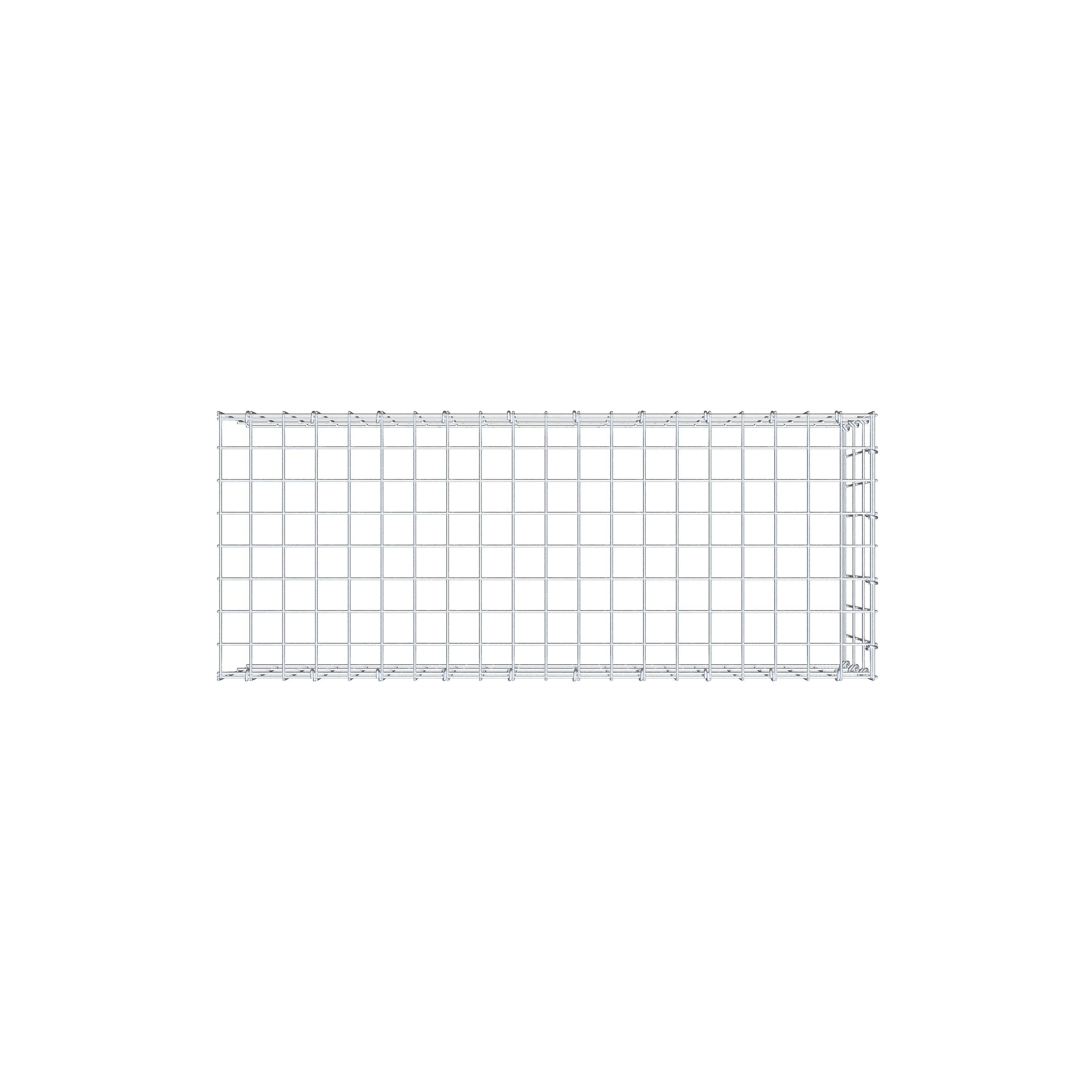 Gabião Tipo 4 100 cm x 30 cm x 40 cm (C x A x P), malhagem 5 cm x 10 cm, anel C
