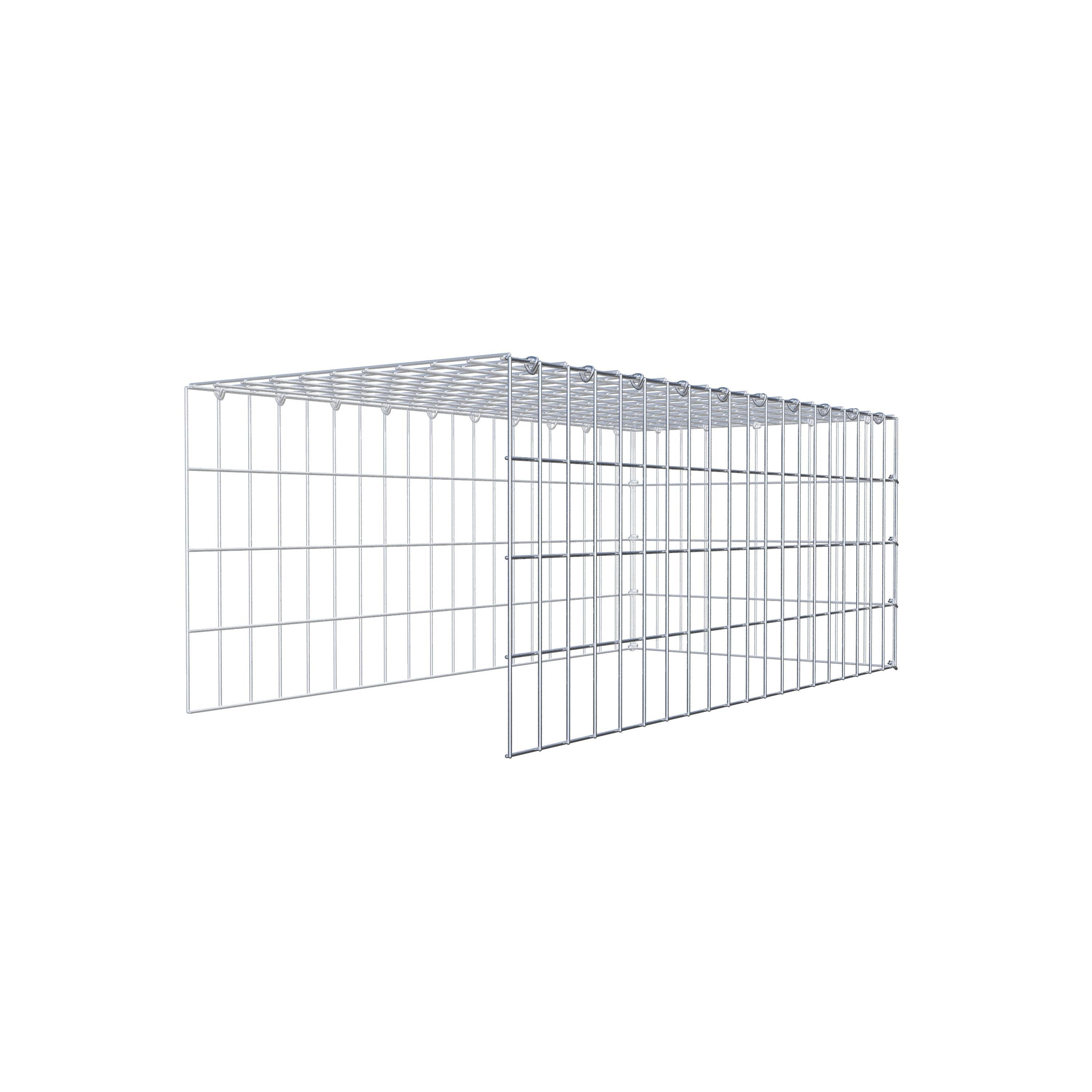 Gabião tipo 4 100 cm x 40 cm x 50 cm (C x A x P), malhagem 5 cm x 10 cm, anel C