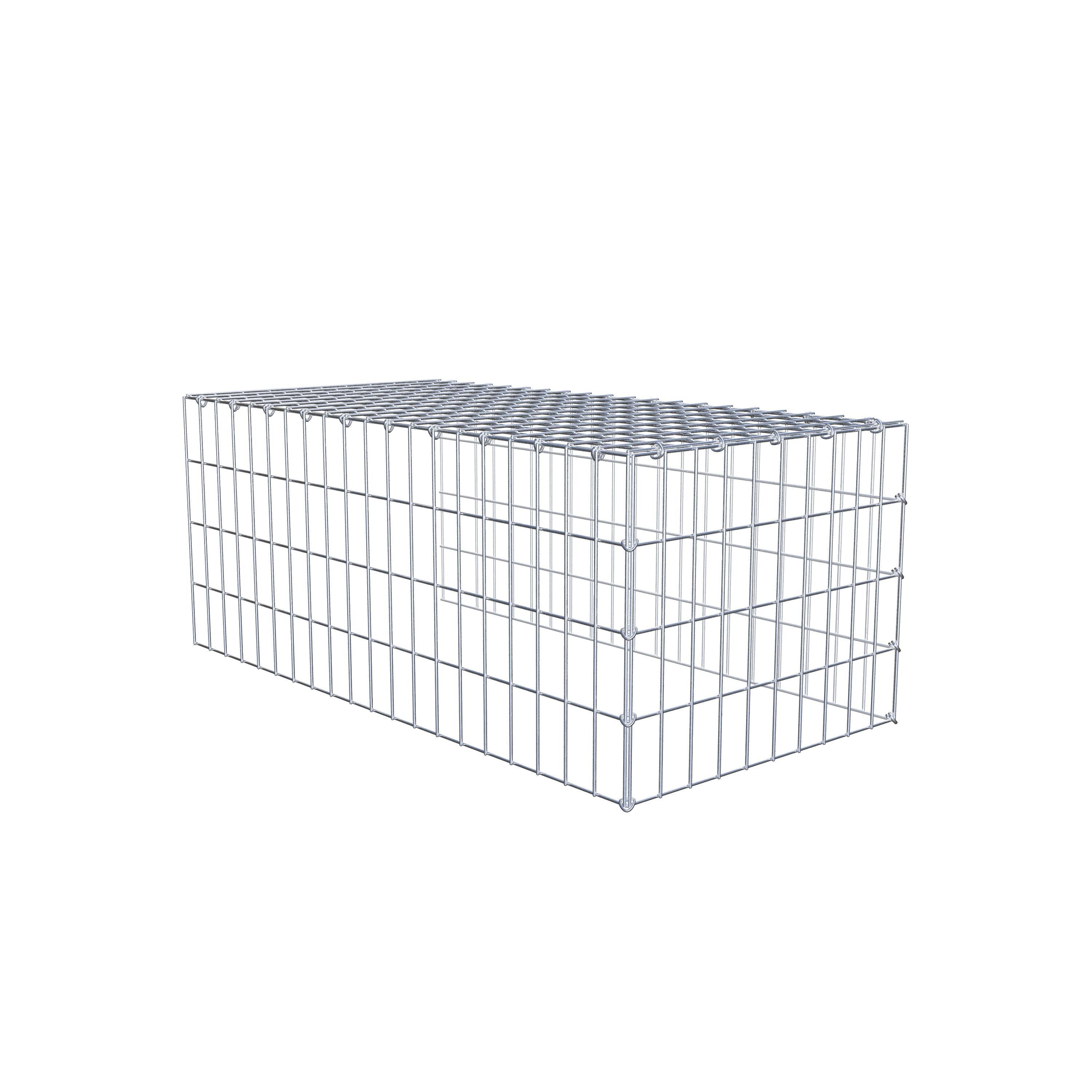 Gabião tipo 4 100 cm x 40 cm x 50 cm (C x A x P), malhagem 5 cm x 10 cm, anel C