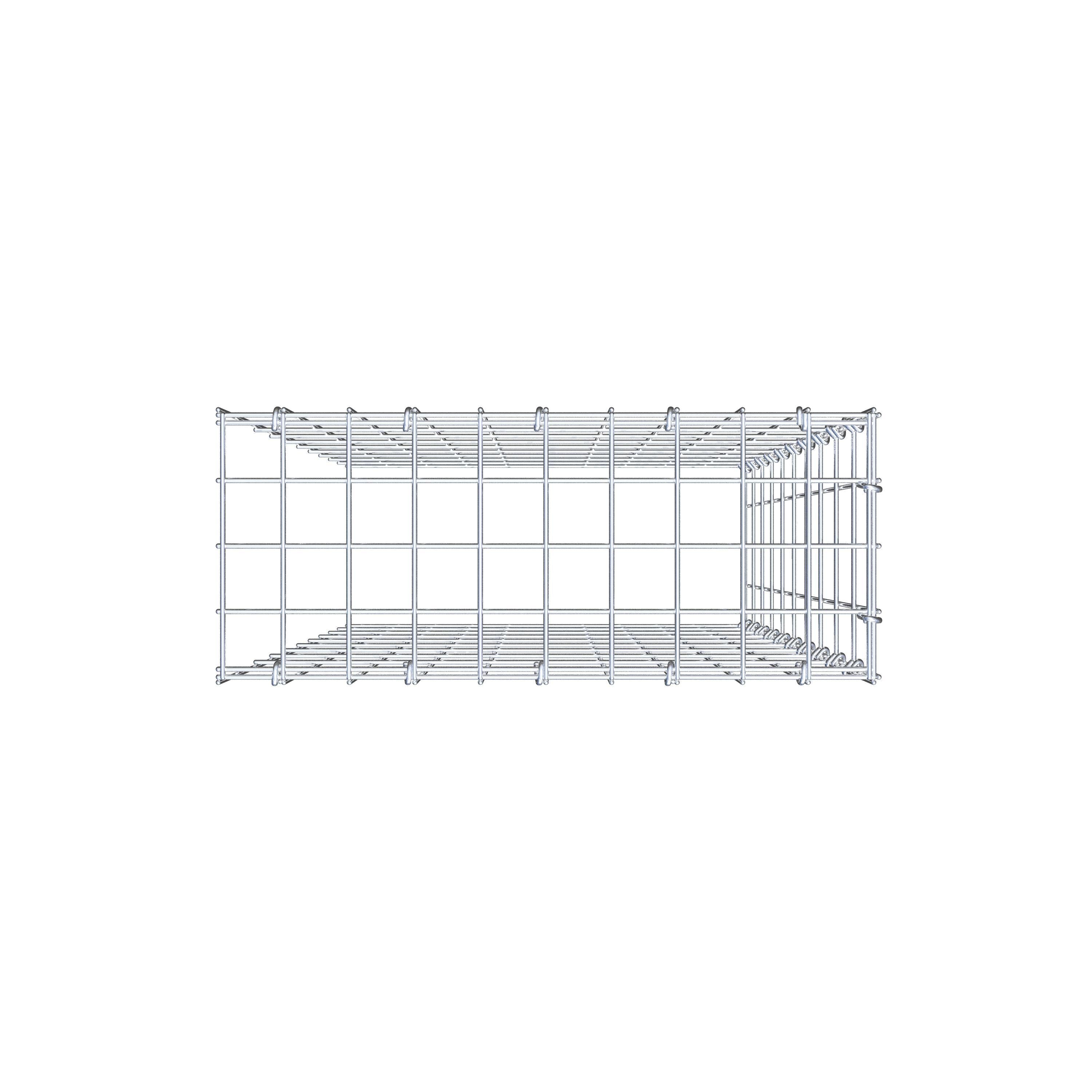 Gabião Tipo 4 100 cm x 50 cm x 20 cm (C x A x P), malhagem 5 cm x 10 cm, anel C