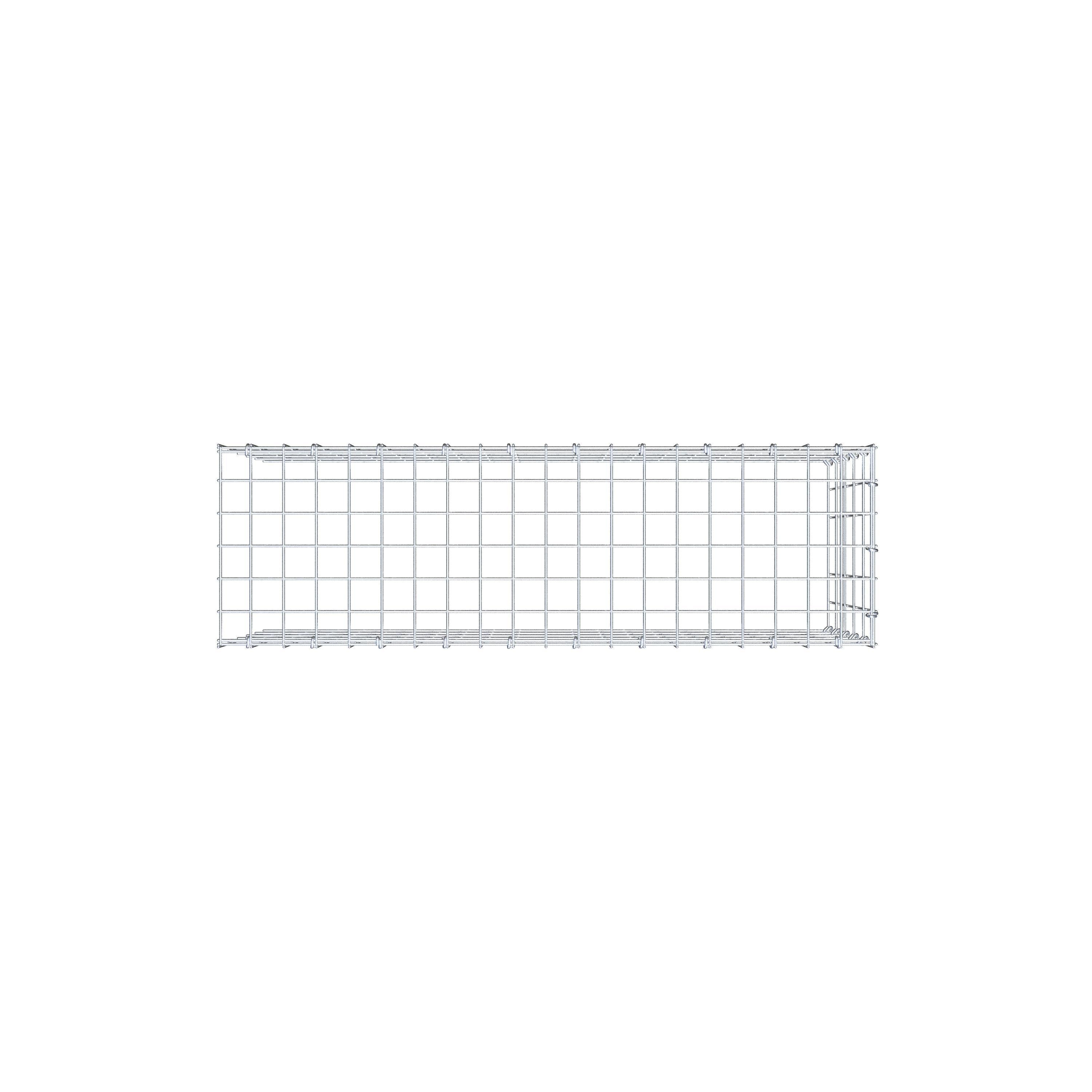 Anbaugabione Typ 4 100 cm x 50 cm x 30 cm (L x H x T), Maschenweite 5 cm x 10 cm, C-Ring