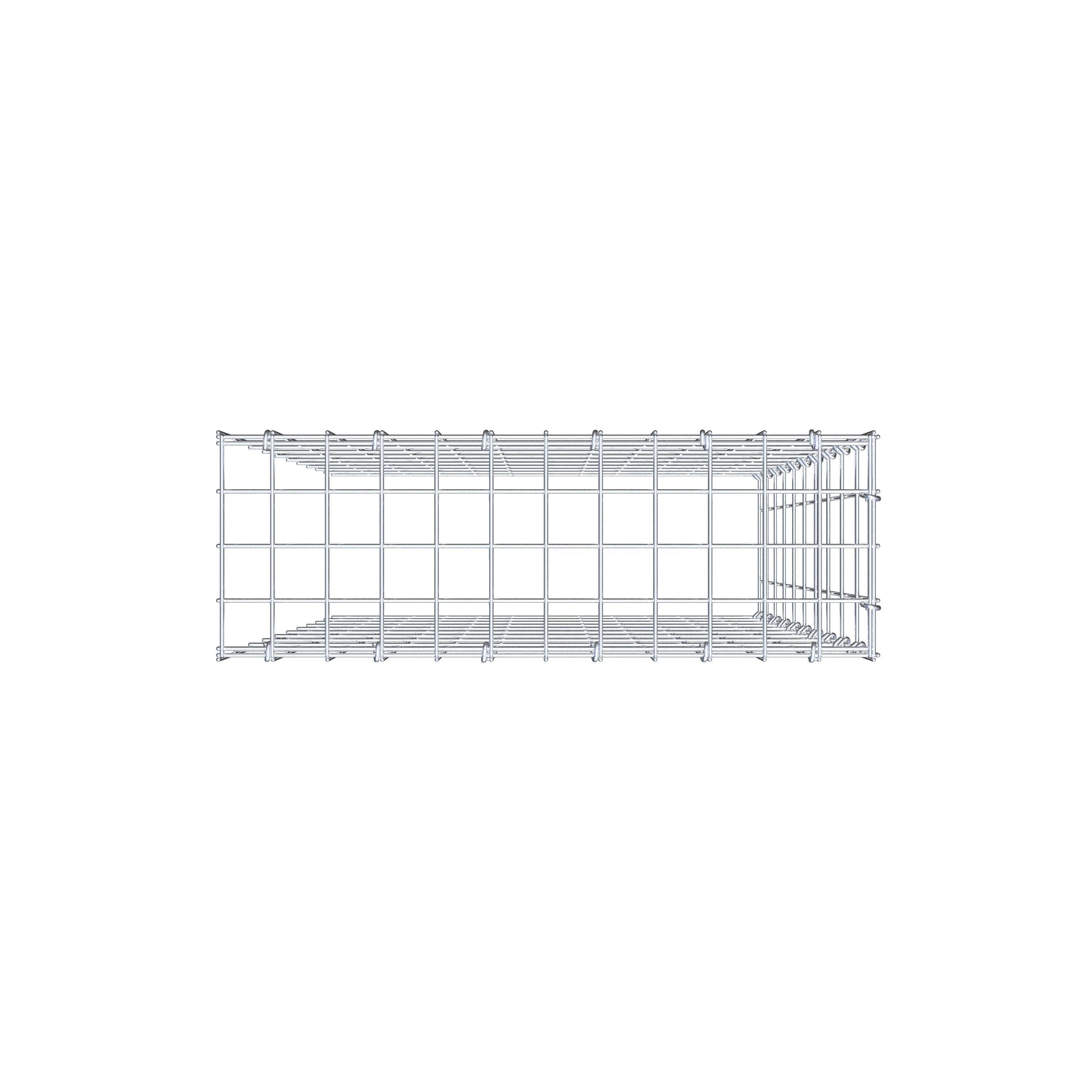 Type 4 oplegkorf 100 cm x 60 cm x 20 cm (L x H x D), maaswijdte 5 cm x 10 cm, C-ring
