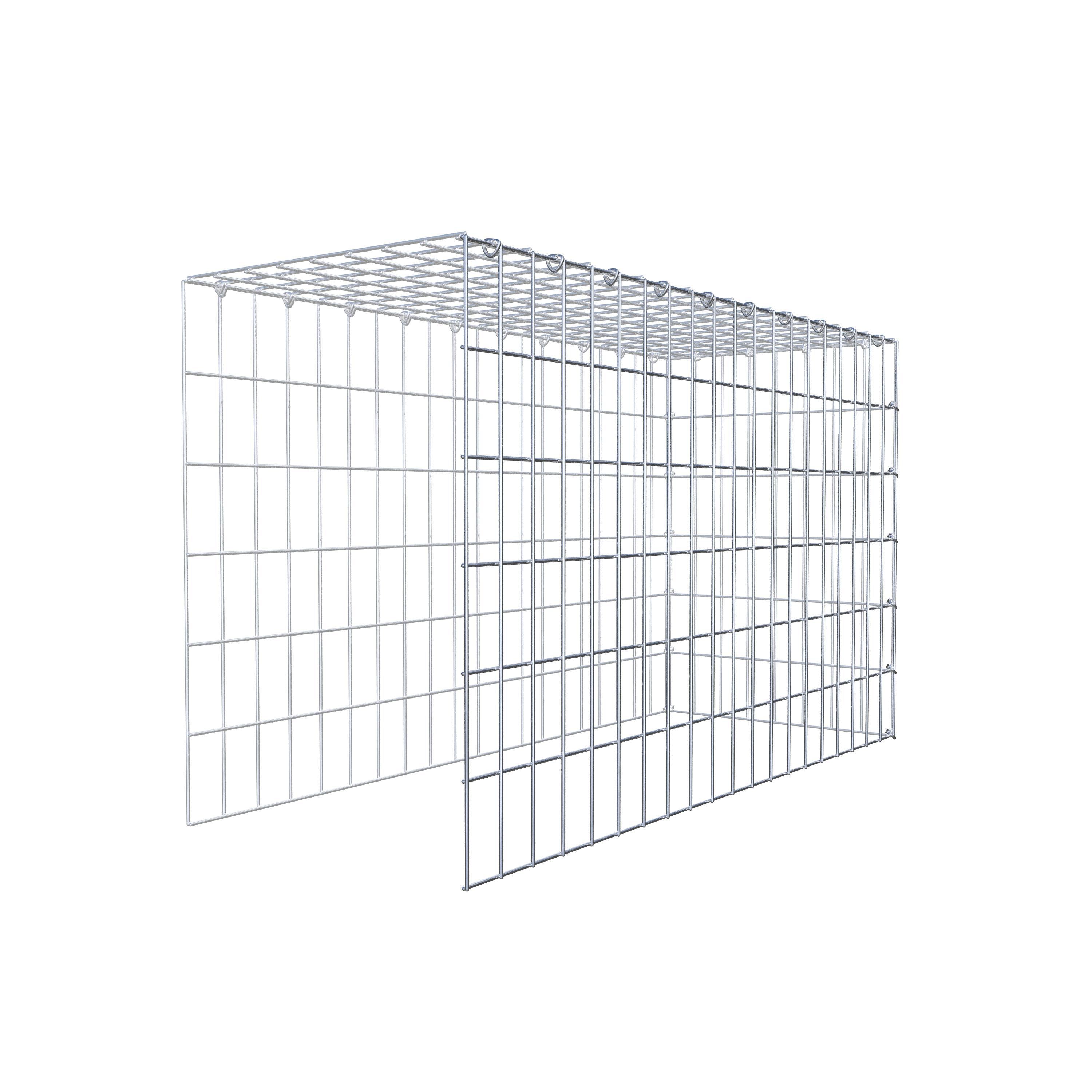 Gabião Tipo 4 100 cm x 60 cm x 40 cm (C x A x P), malhagem 5 cm x 10 cm, anel C