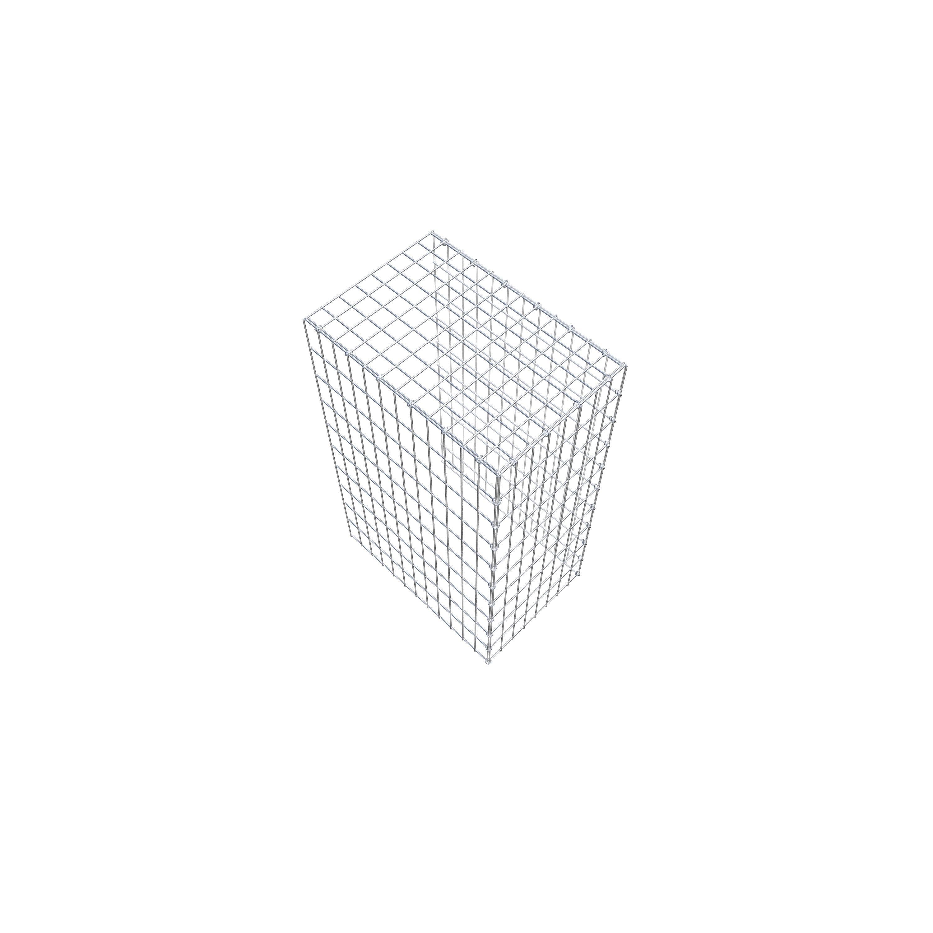 Gabião Tipo 4 100 cm x 60 cm x 40 cm (C x A x P), malhagem 5 cm x 10 cm, anel C