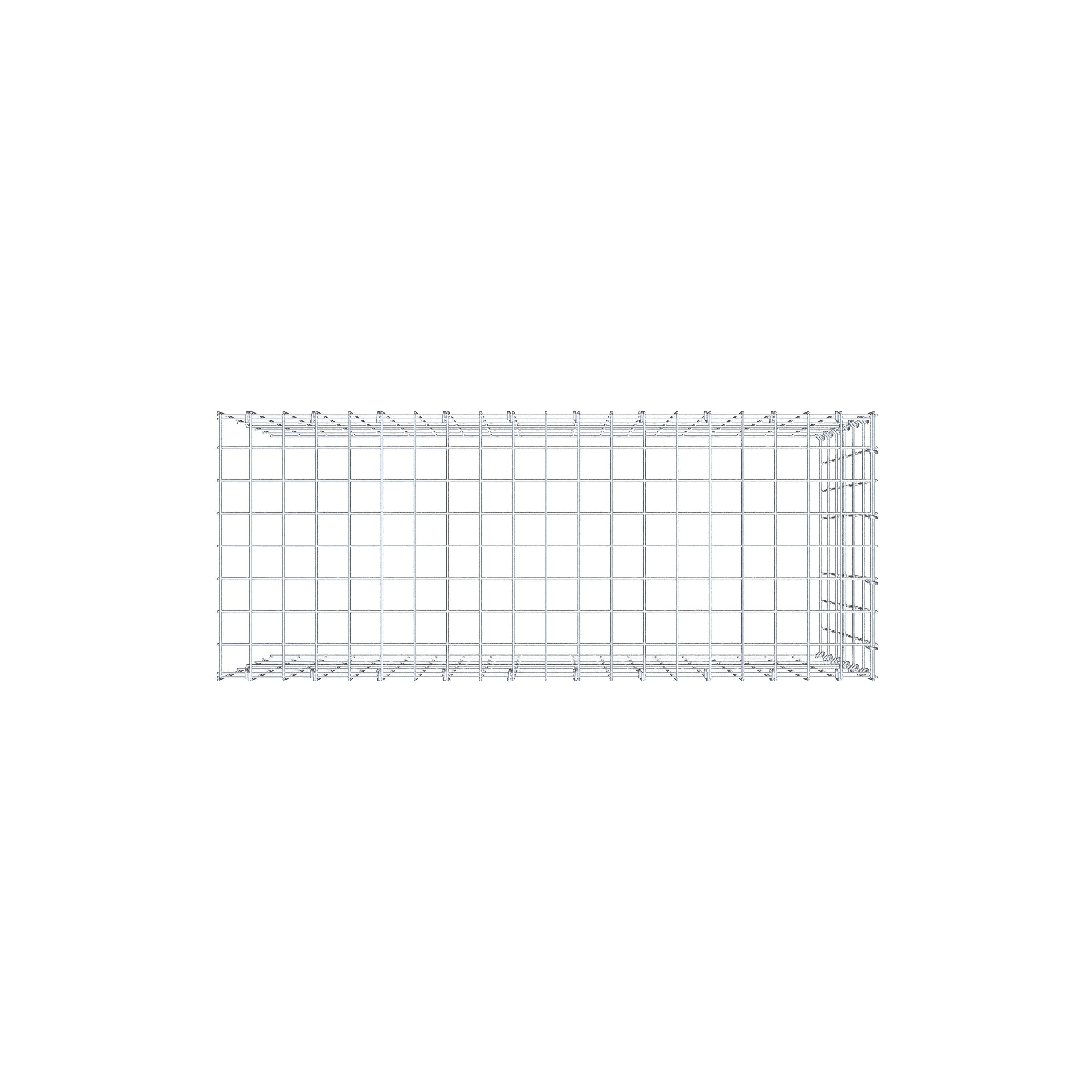 Gabião Tipo 4 100 cm x 60 cm x 40 cm (C x A x P), malhagem 5 cm x 10 cm, anel C