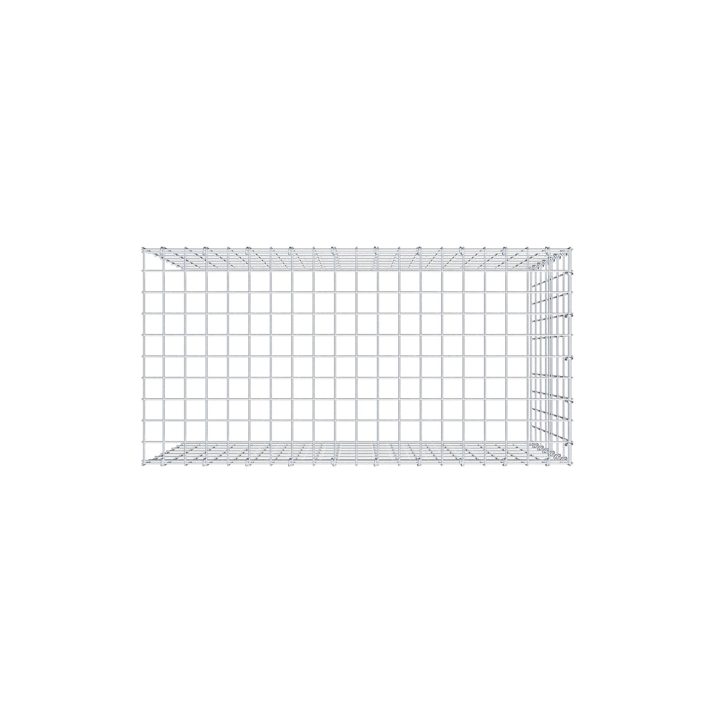 Anbaugabione Typ 4 100 cm x 70 cm x 50 cm (L x H x T), Maschenweite 5 cm x 10 cm, C-Ring