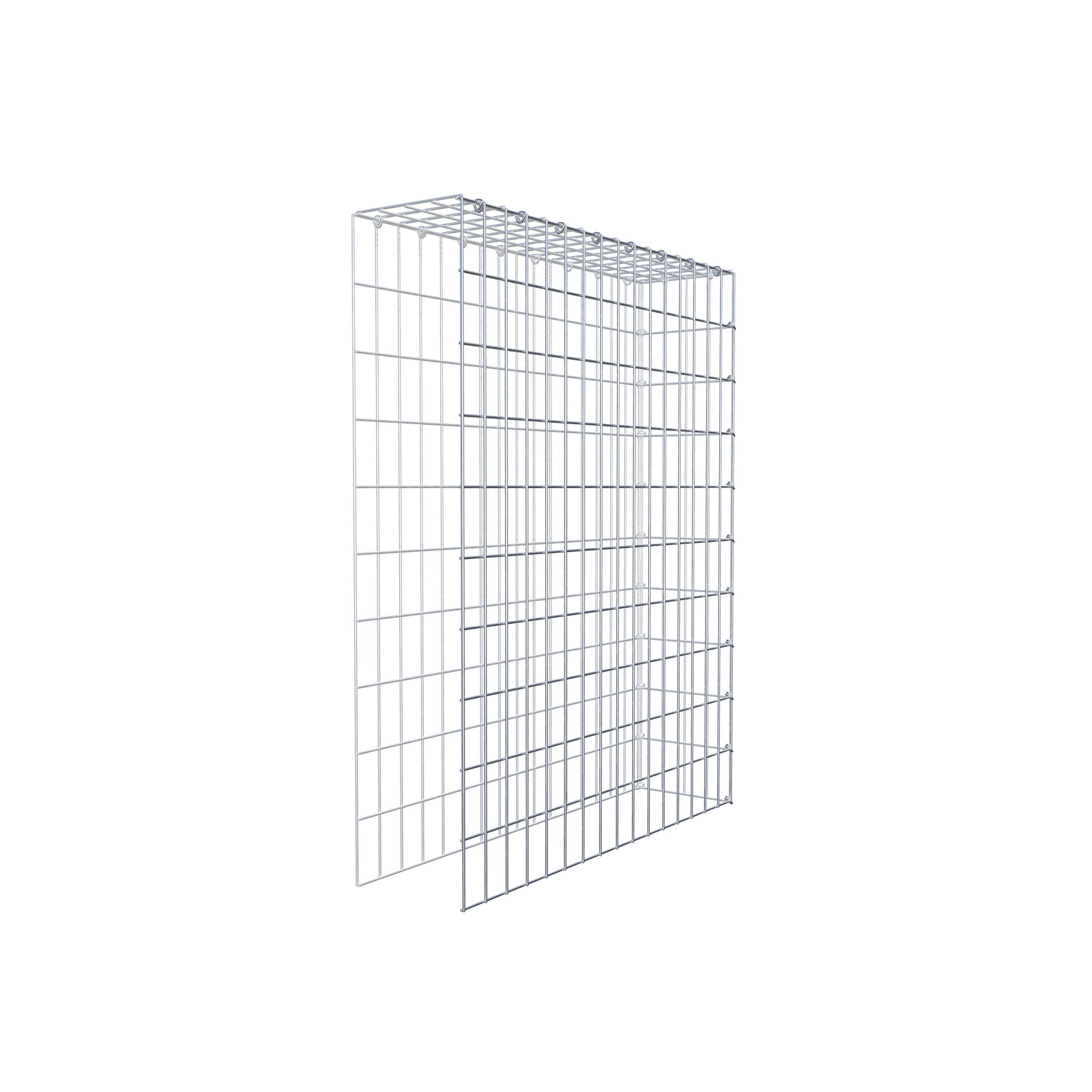 Typ 4 påbyggnadsgabion 100 cm x 80 cm x 20 cm (L x H x D), maskstorlek 5 cm x 10 cm, C-ring